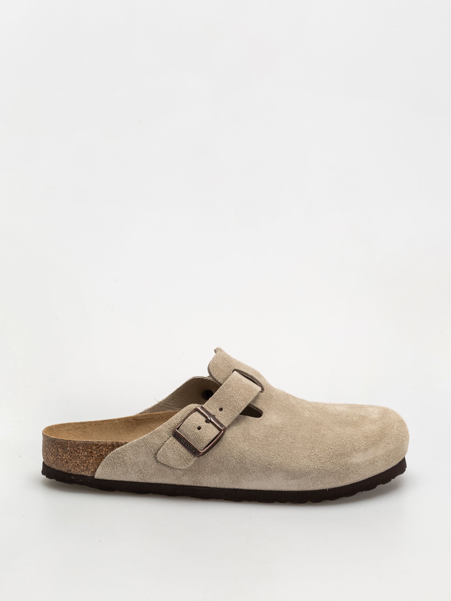 Шльопанці Birkenstock Boston Suede Leather Regular (taupe)