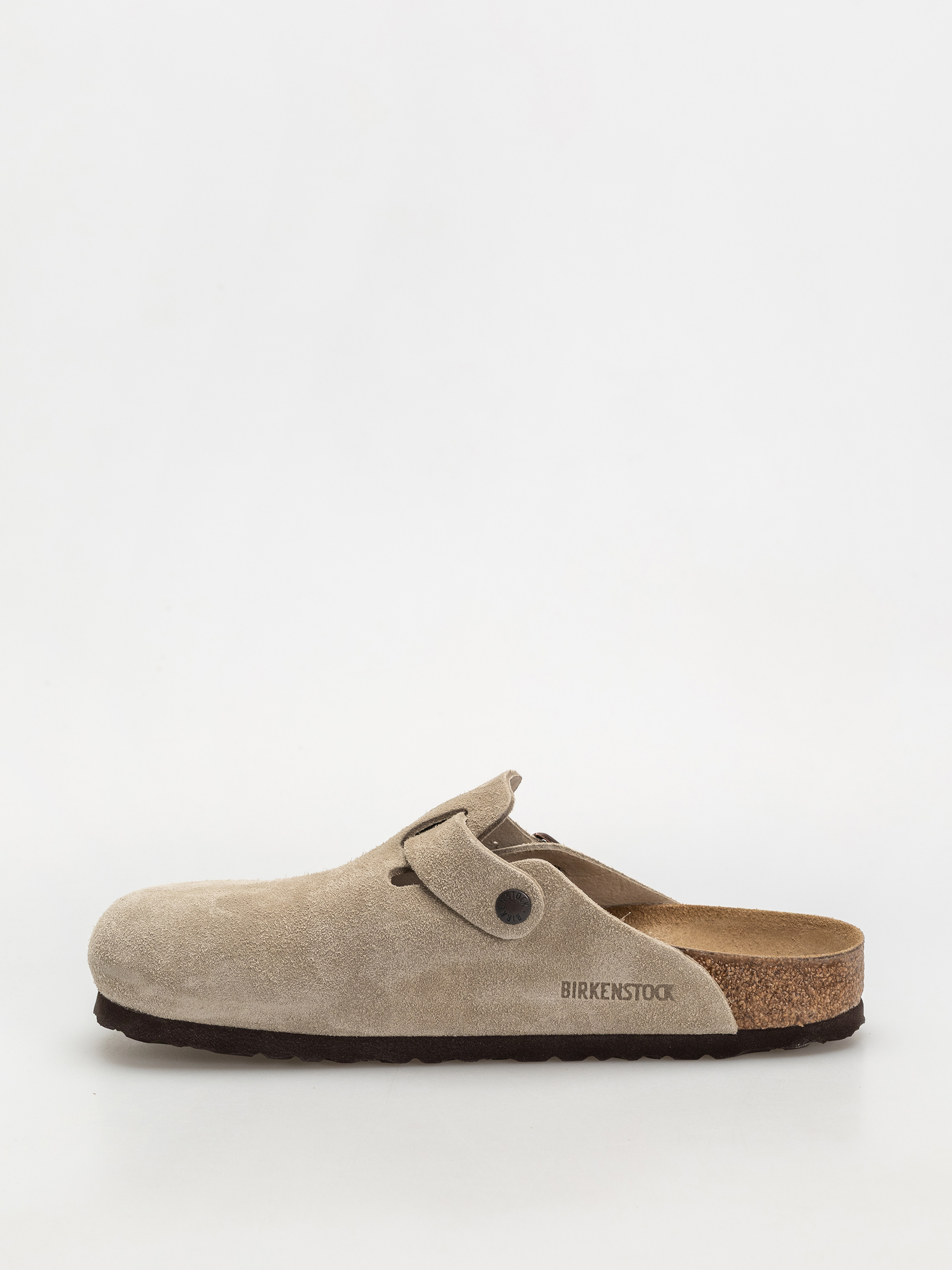 Шльопанці Birkenstock Boston Suede Leather Regular (taupe)