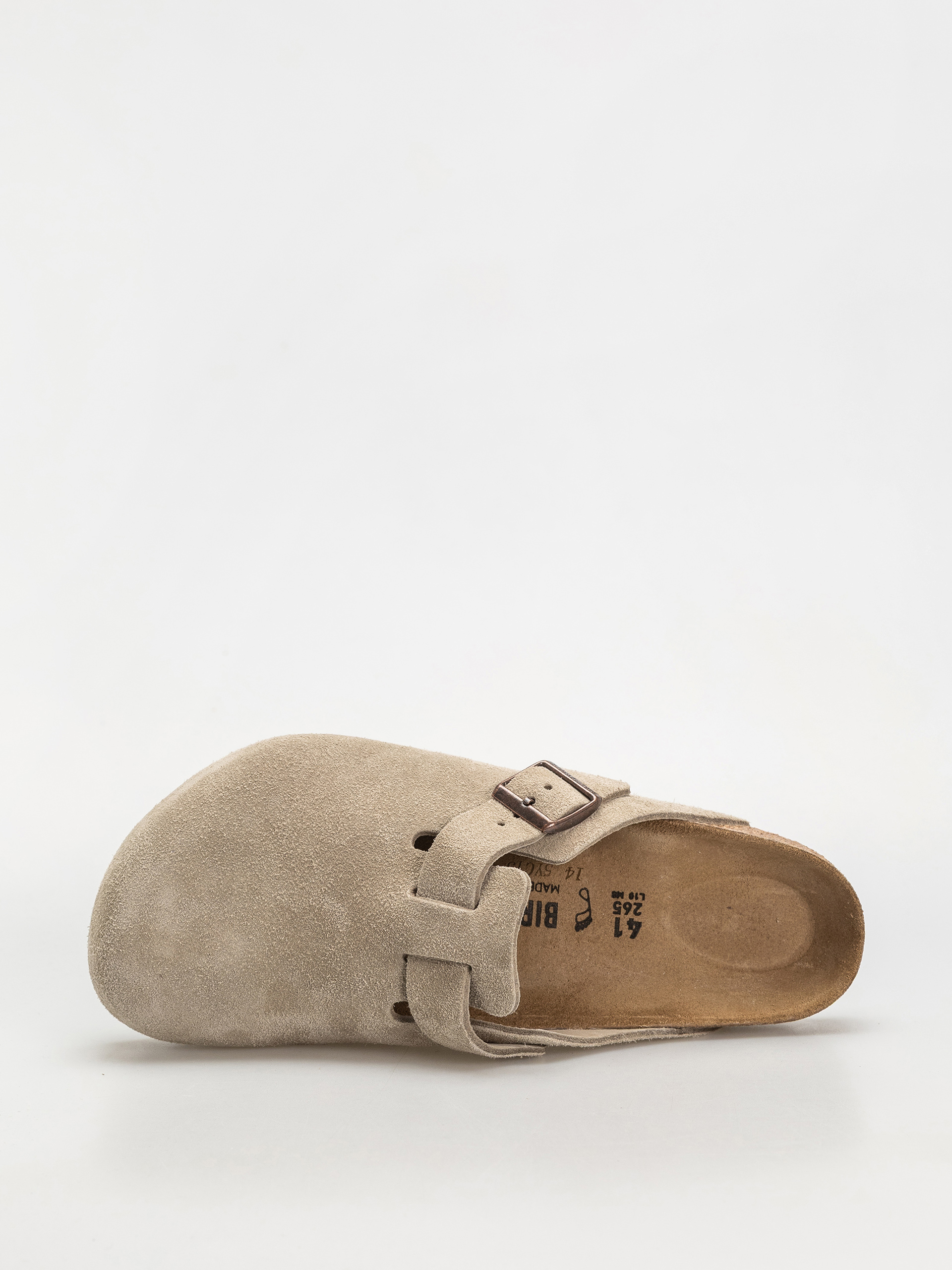 Шльопанці Birkenstock Boston Suede Leather Regular (taupe)