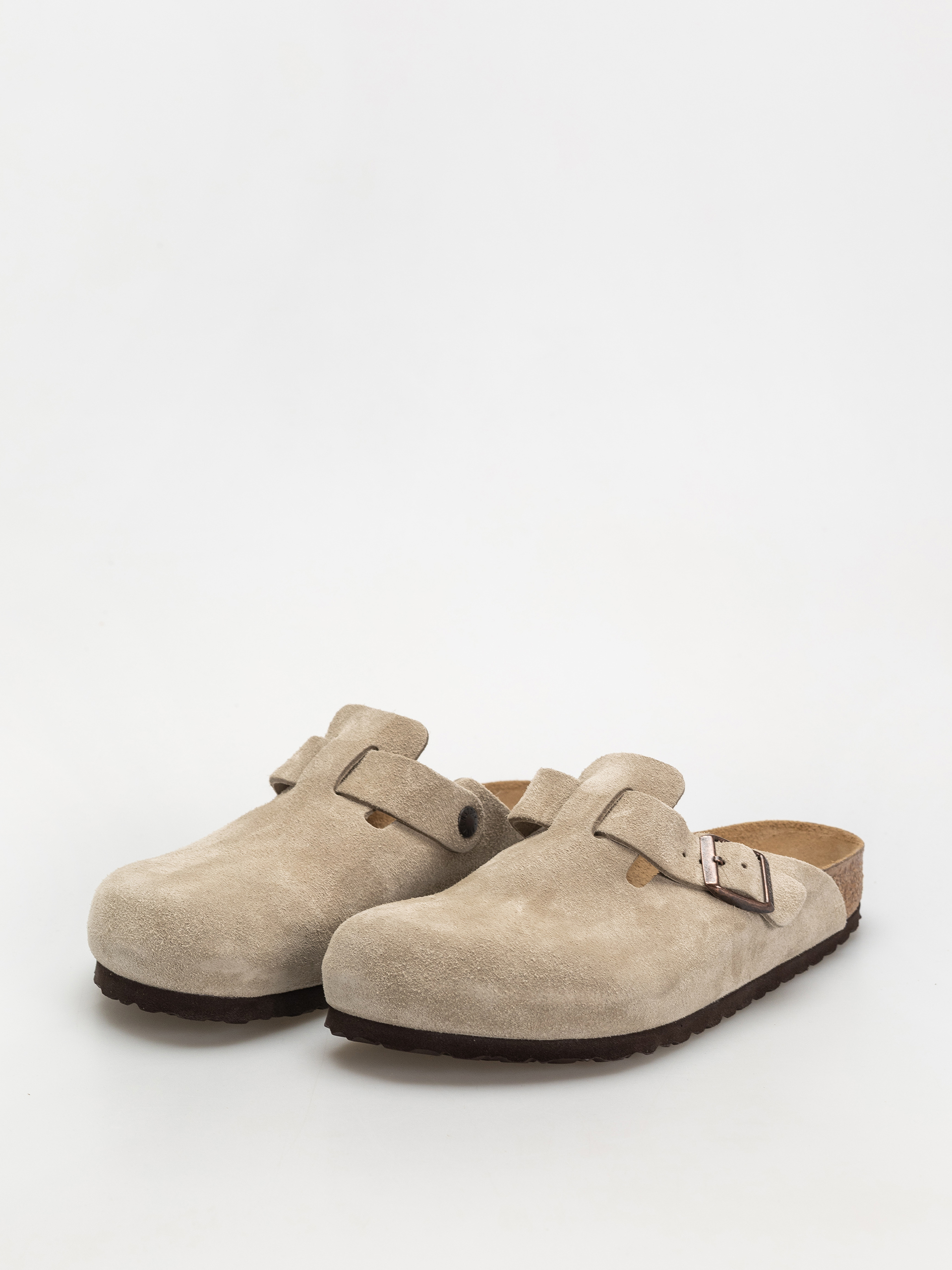 Шльопанці Birkenstock Boston Suede Leather Regular (taupe)