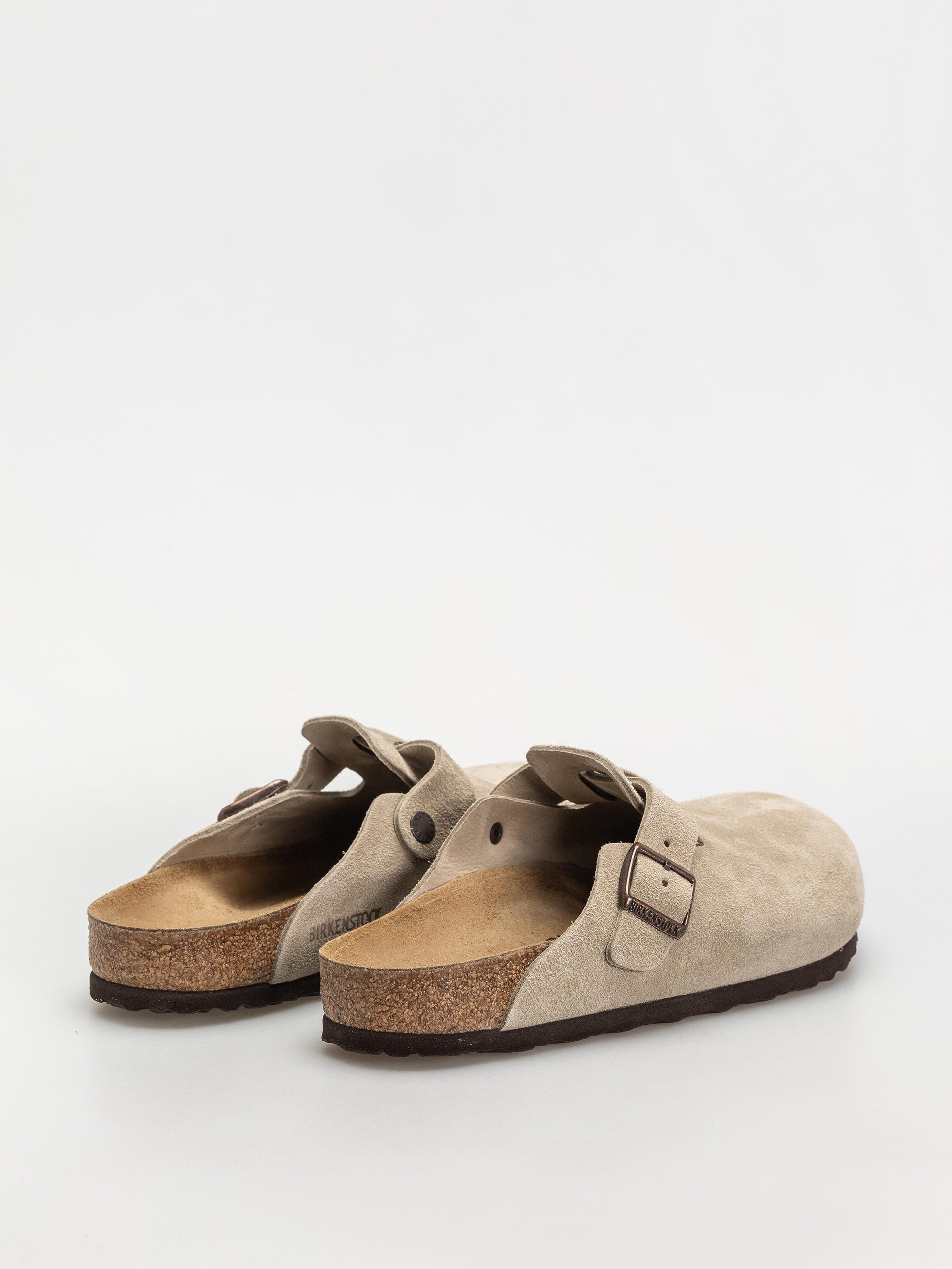Шльопанці Birkenstock Boston Suede Leather Regular (taupe)
