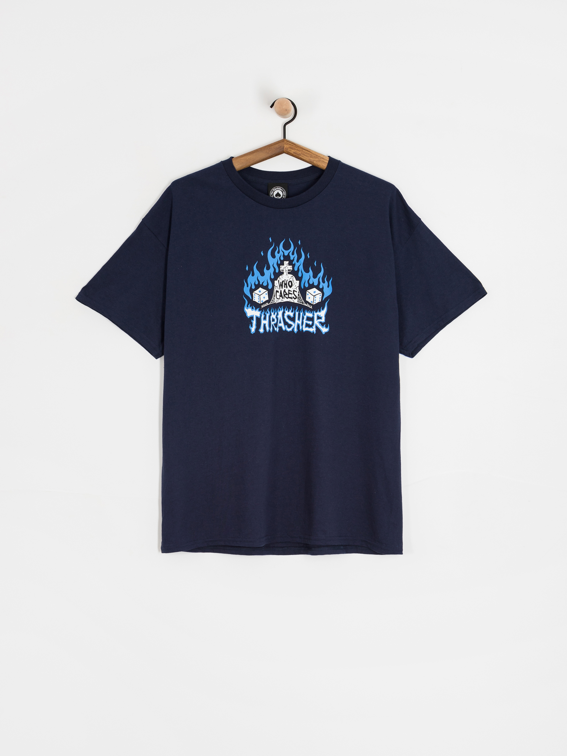 Футболка Thrasher Who Cares By Neckface (navy)