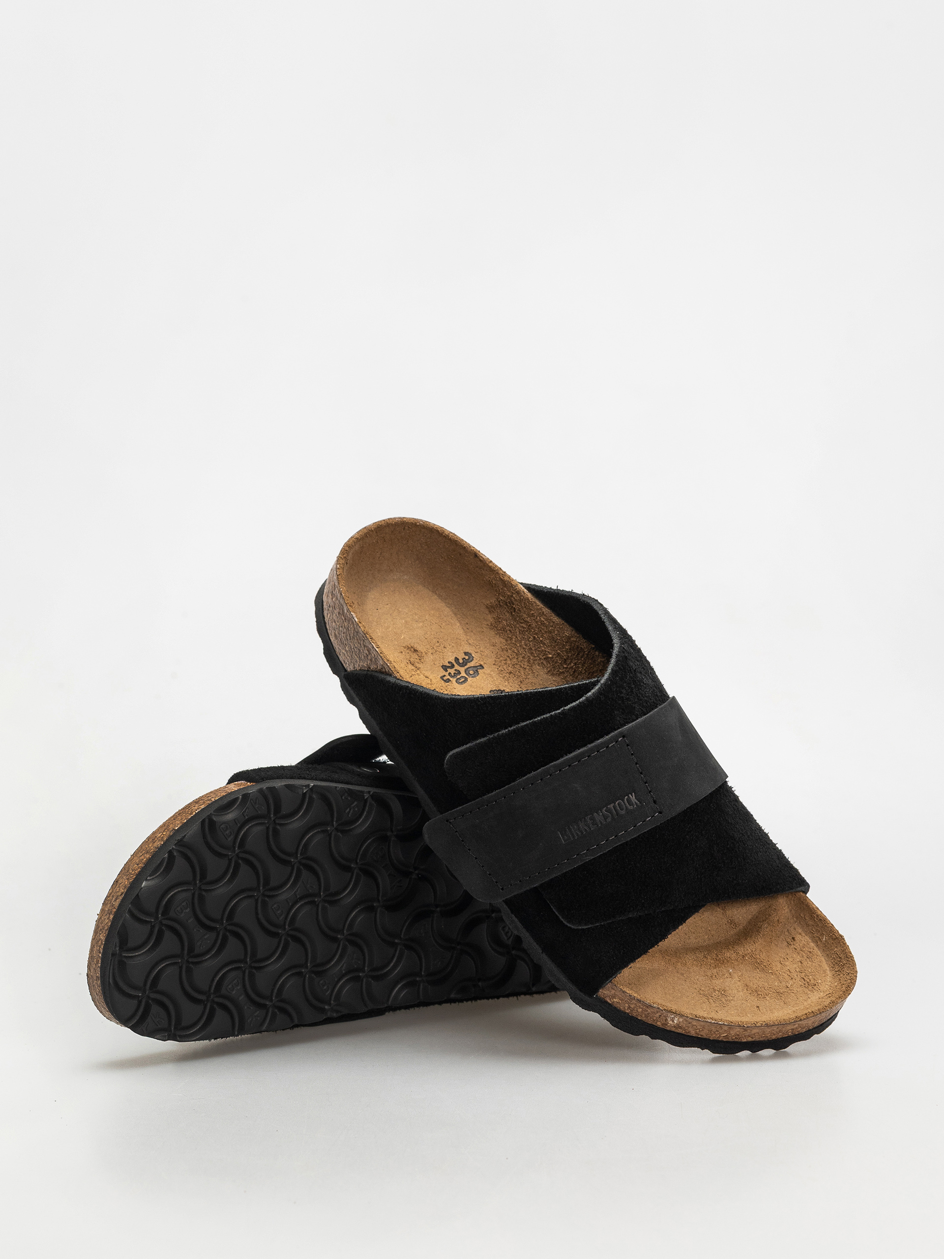 Шльопанці Birkenstock Kyoto Nubuck Suede Leather Narrow Wmn (black)