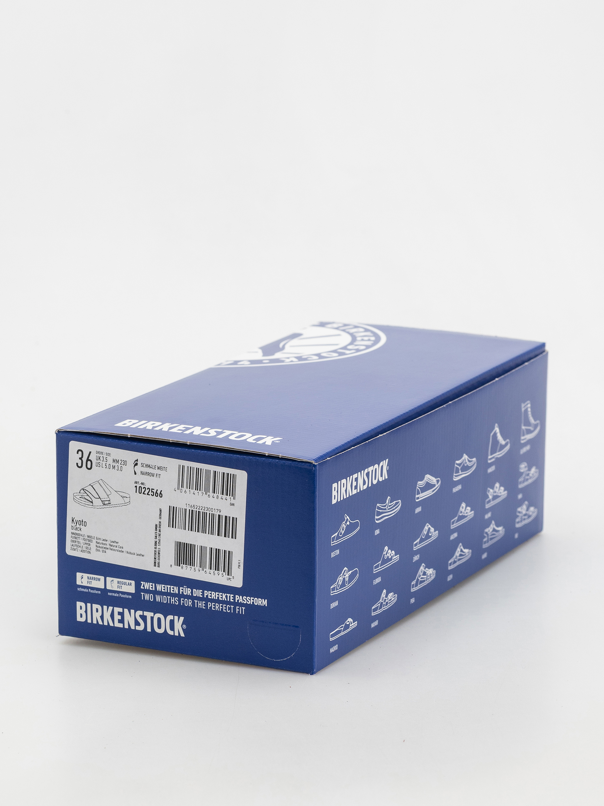 Шльопанці Birkenstock Kyoto Nubuck Suede Leather Narrow Wmn (black)