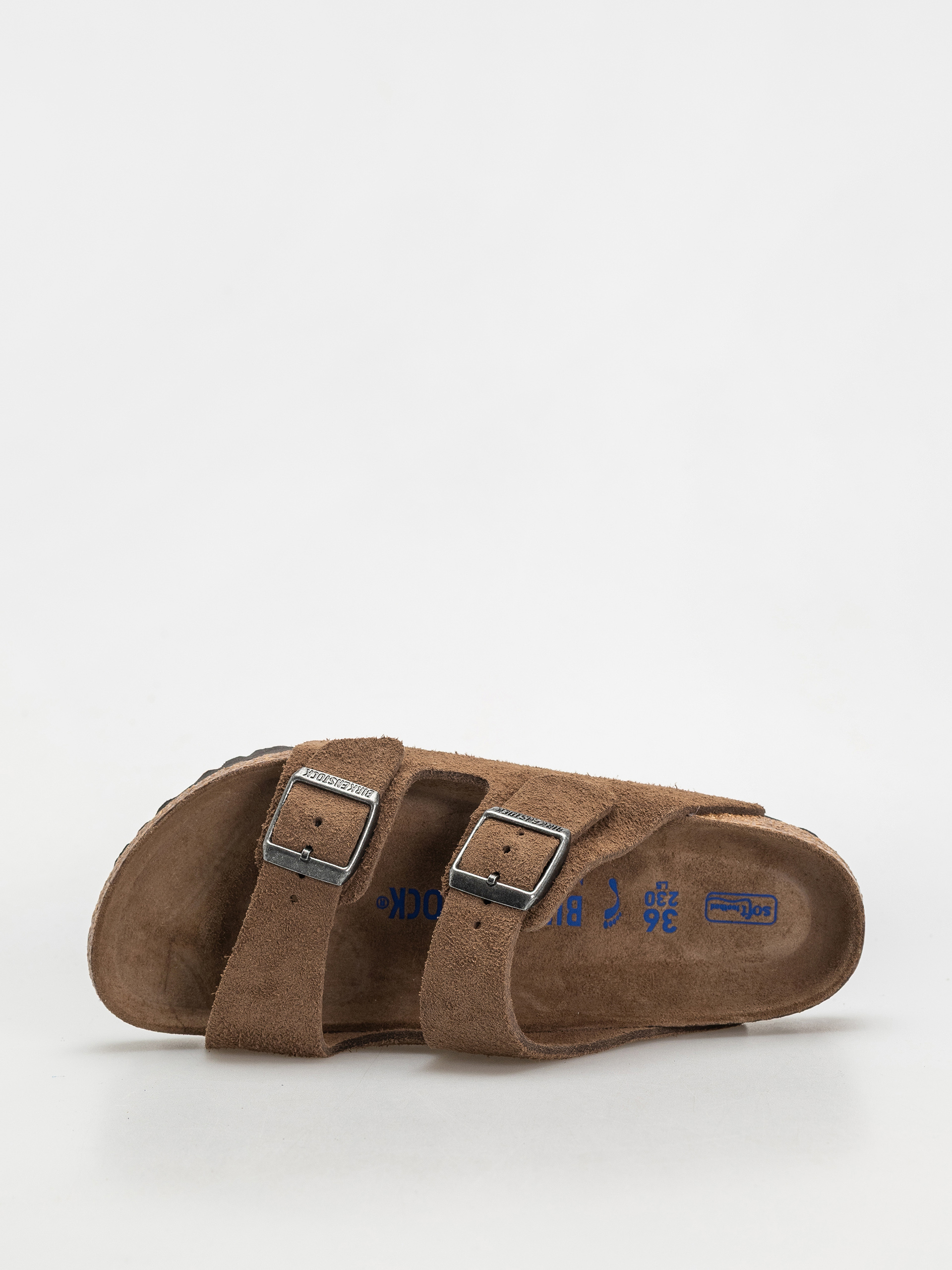 Шльопанці Birkenstock Arizona Suede Leather Narrow Wmn (dark tea)