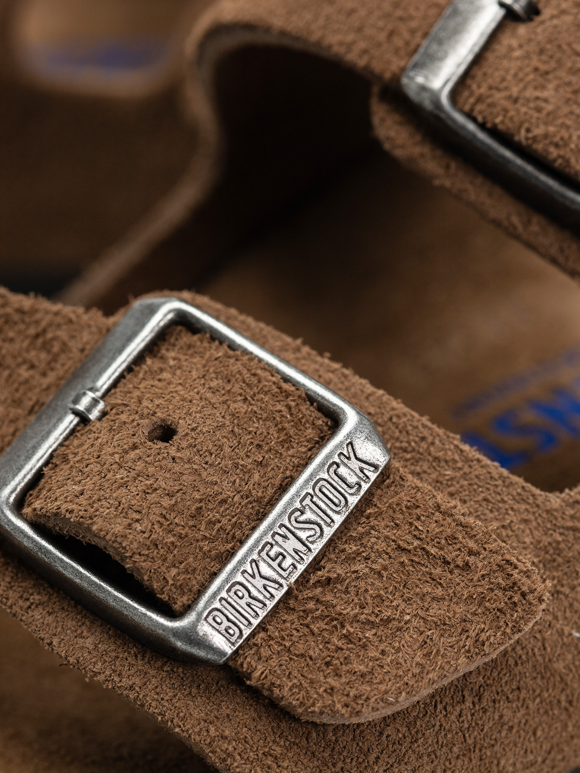 Шльопанці Birkenstock Arizona Suede Leather Narrow Wmn (dark tea)
