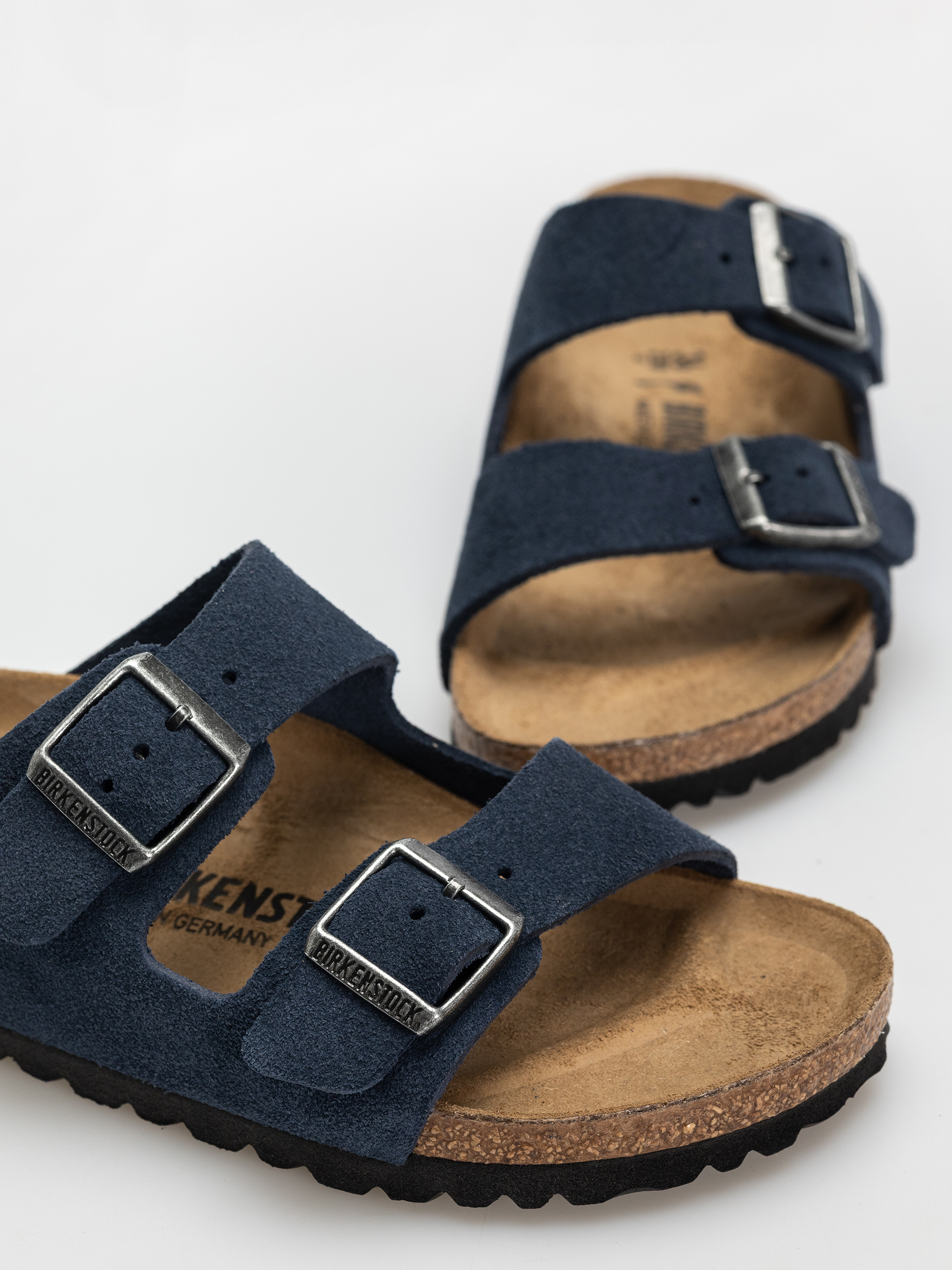 Шльопанці Birkenstock Arizona Suede Leather Narrow Wmn (new navy)