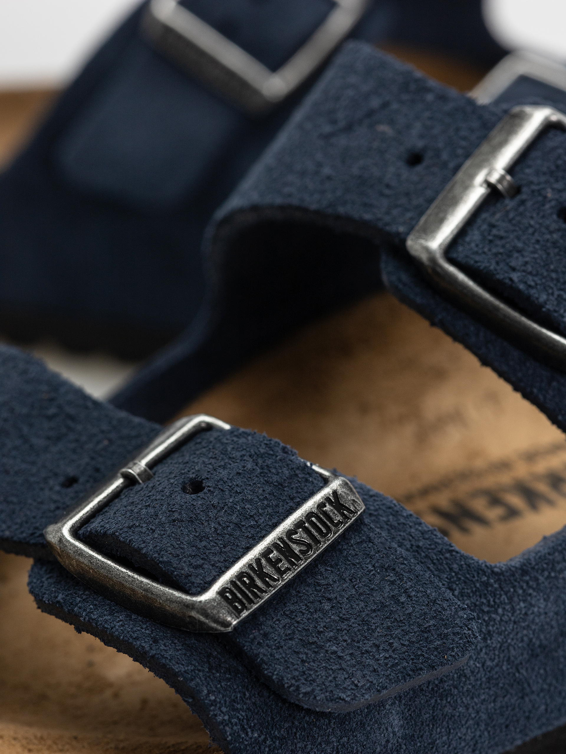Шльопанці Birkenstock Arizona Suede Leather Narrow Wmn (new navy)