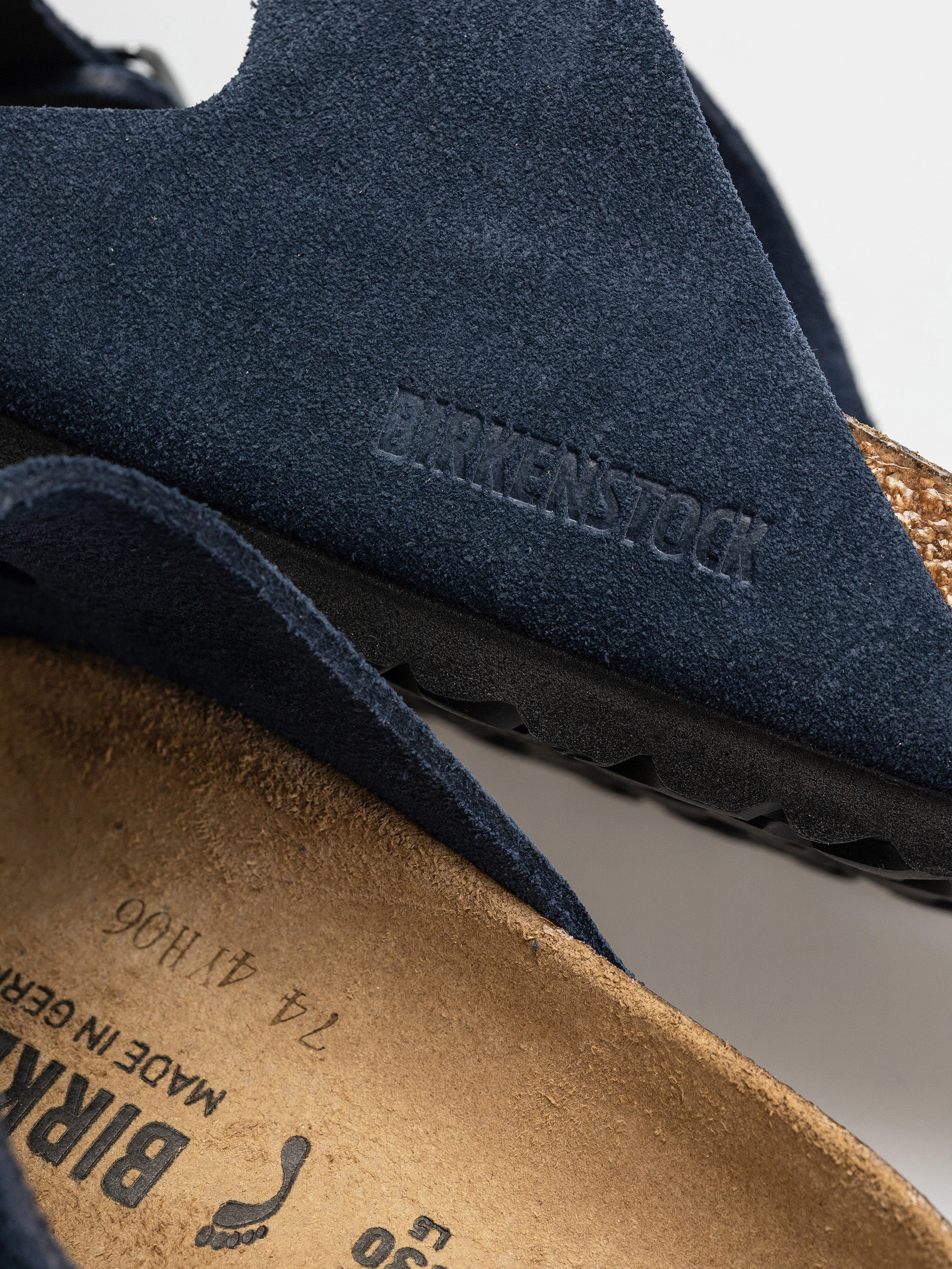 Шльопанці Birkenstock Arizona Suede Leather Narrow Wmn (new navy)