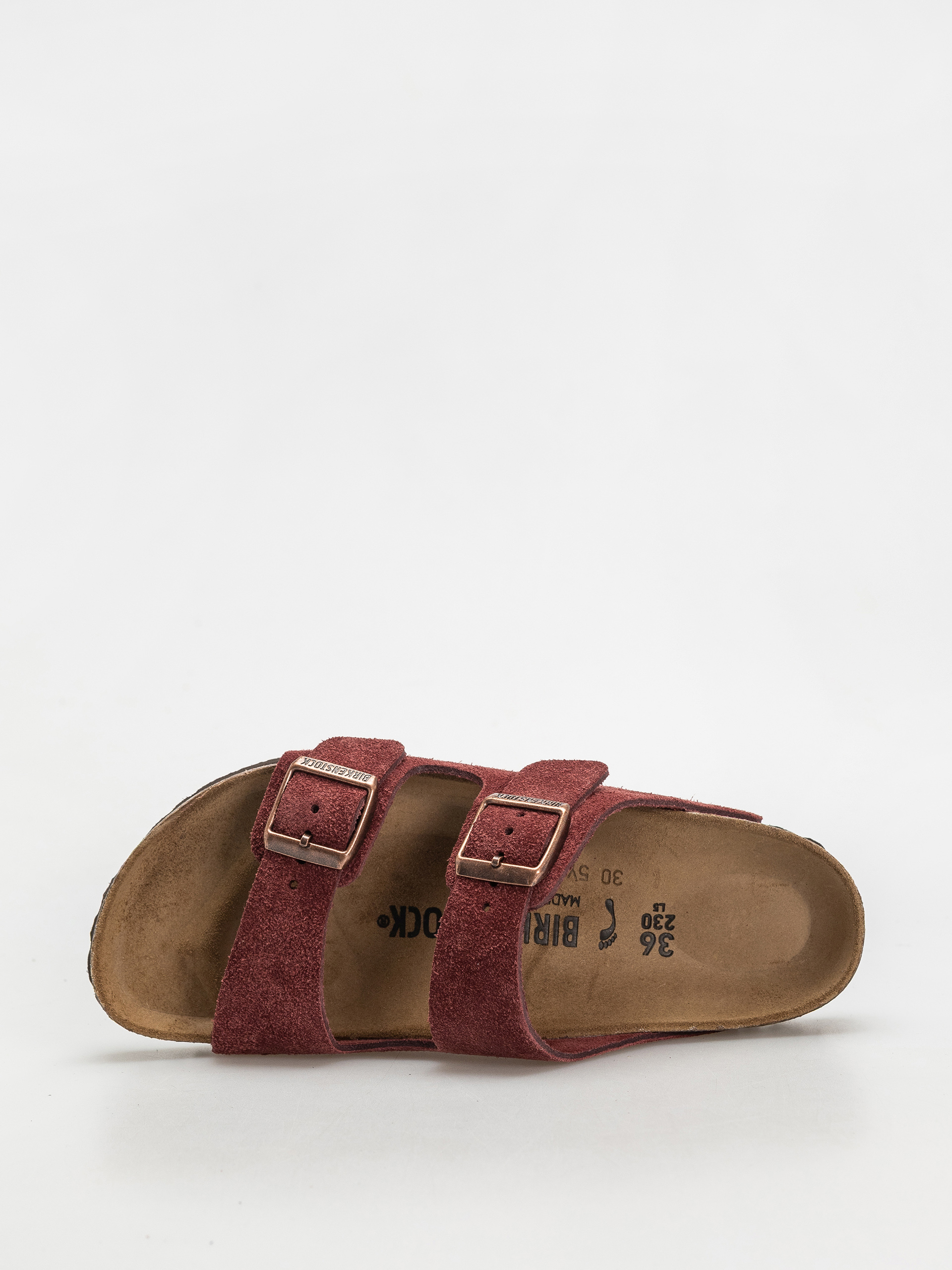Шльопанці Birkenstock Arizona Suede Leather Narrow Wmn (zinfandel)