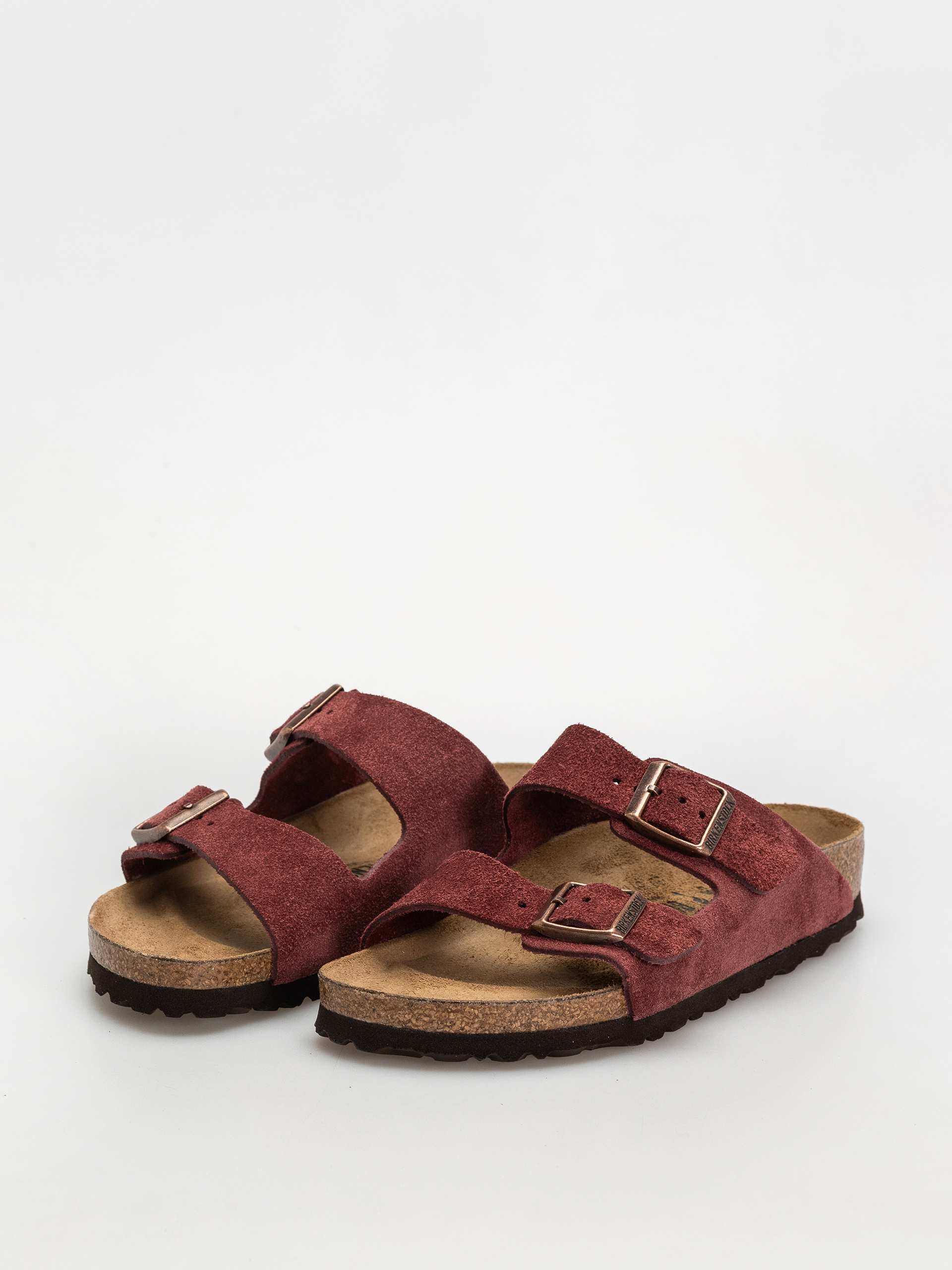 Шльопанці Birkenstock Arizona Suede Leather Narrow Wmn (zinfandel)