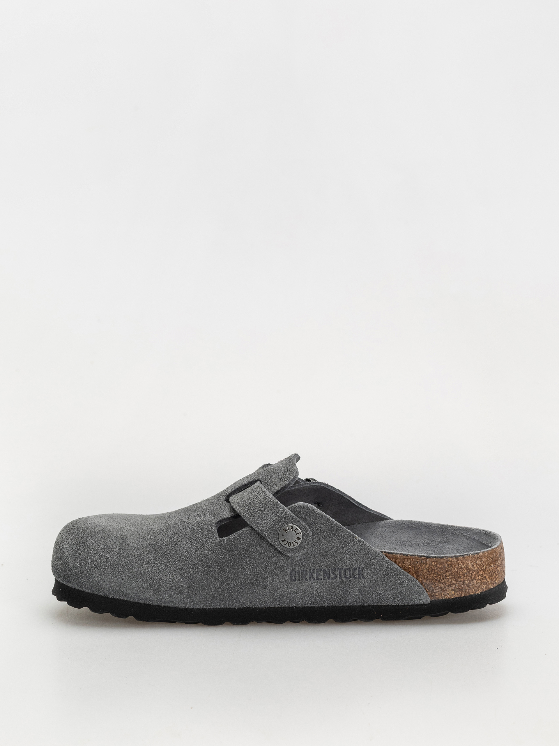 Шльопанці Birkenstock Boston SFB Suede Leather Narrow Wmn (basalt gray)