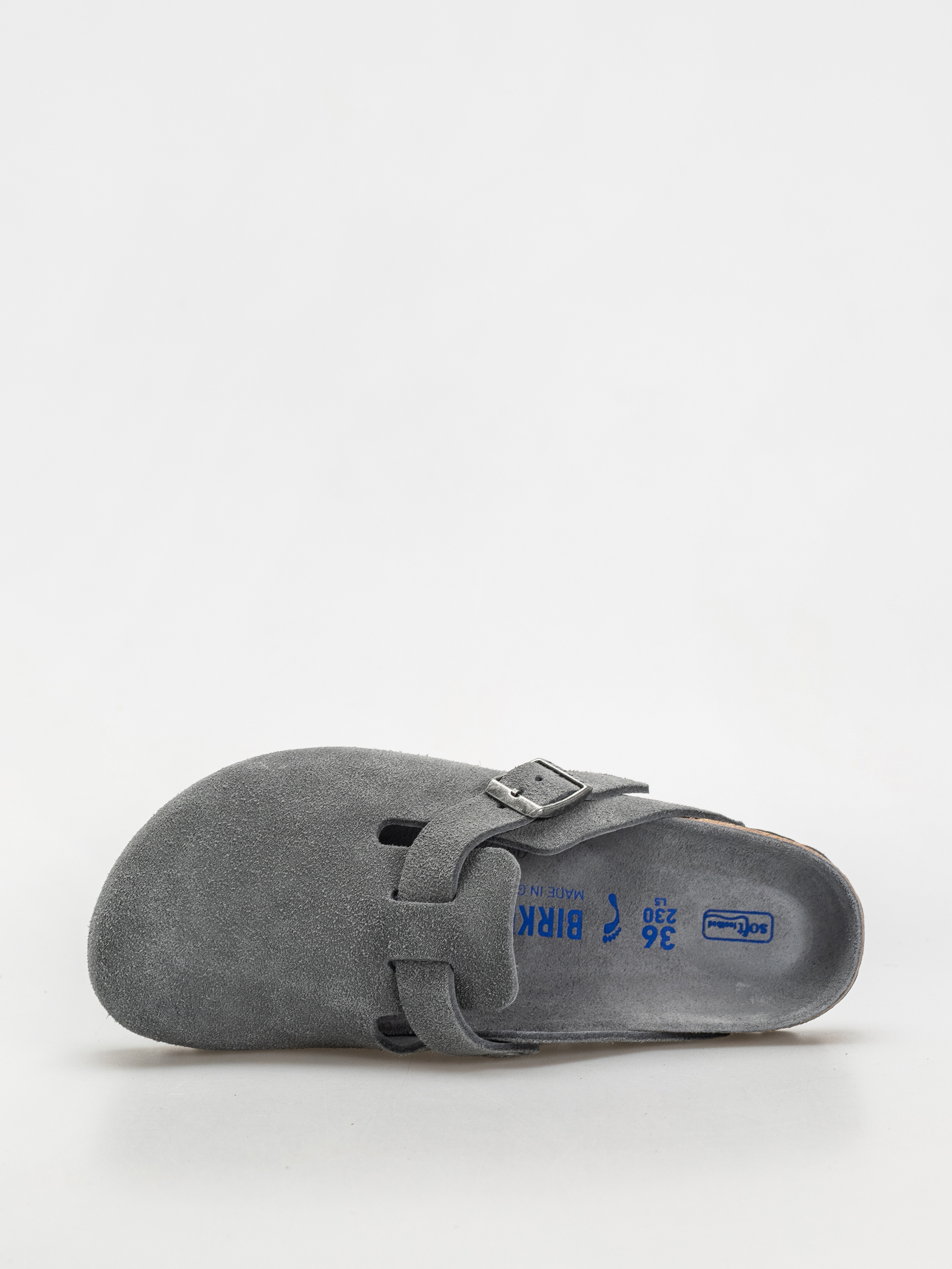 Шльопанці Birkenstock Boston SFB Suede Leather Narrow Wmn (basalt gray)