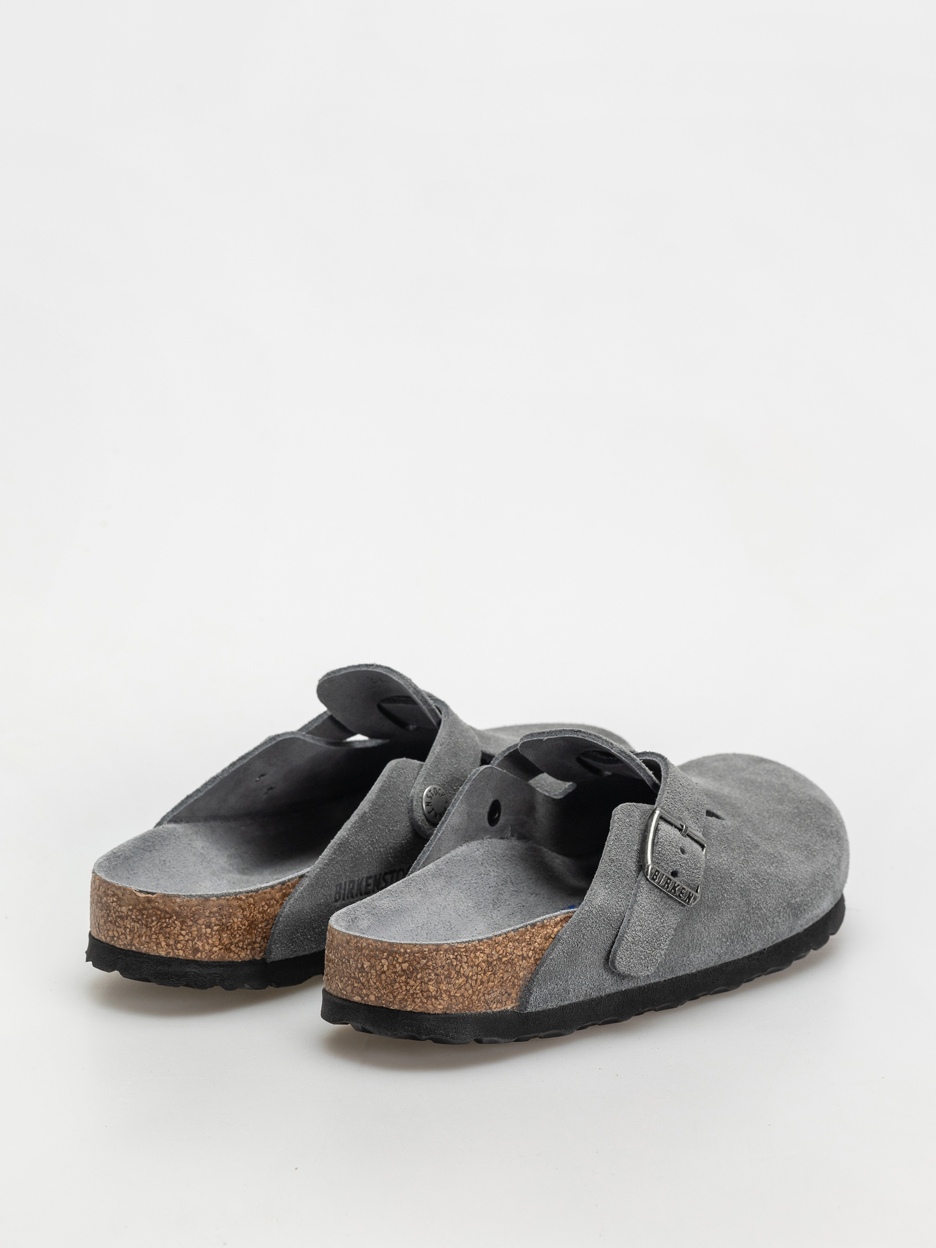 Шльопанці Birkenstock Boston SFB Suede Leather Narrow Wmn (basalt gray)