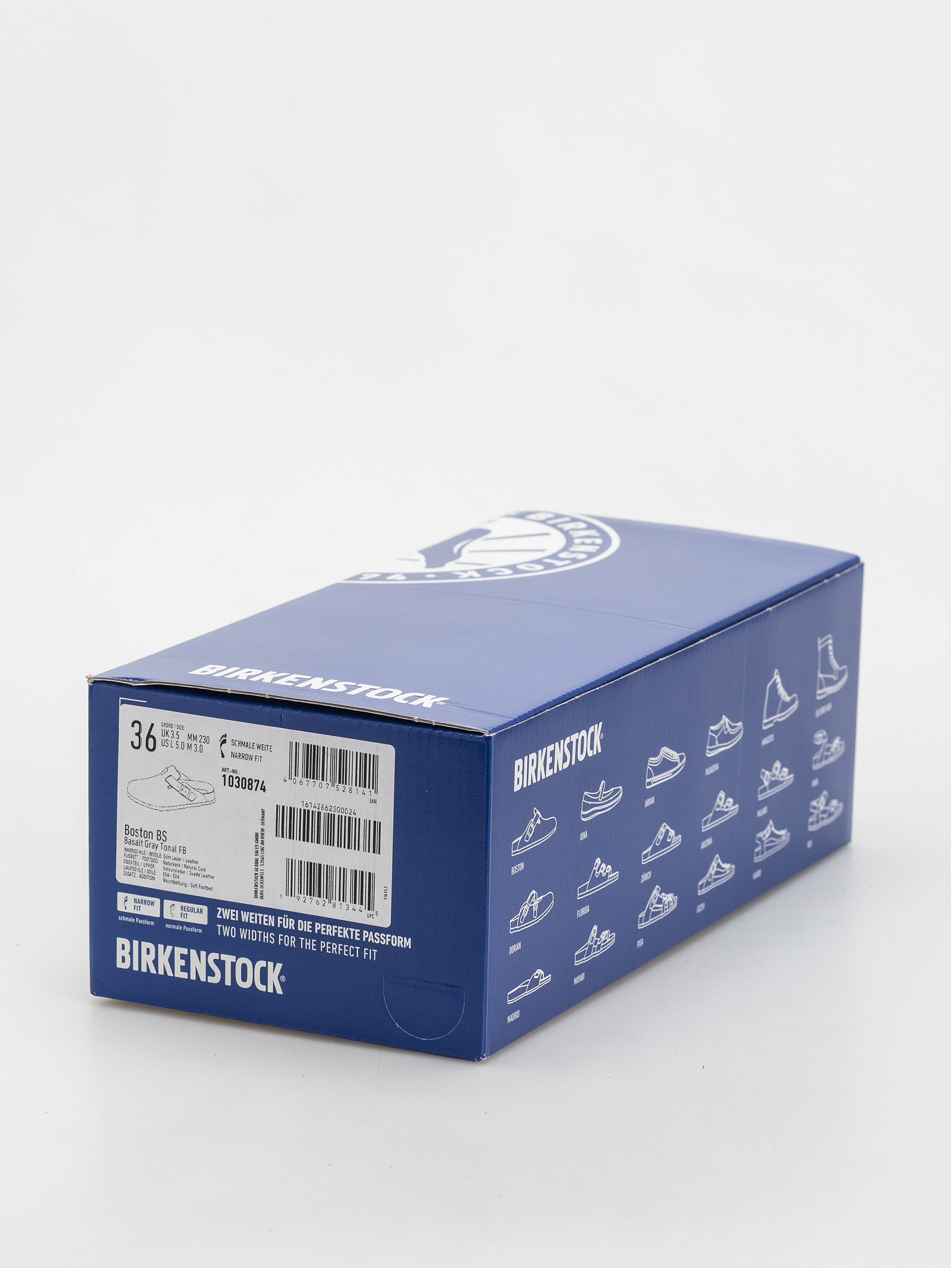 Шльопанці Birkenstock Boston SFB Suede Leather Narrow Wmn (basalt gray)