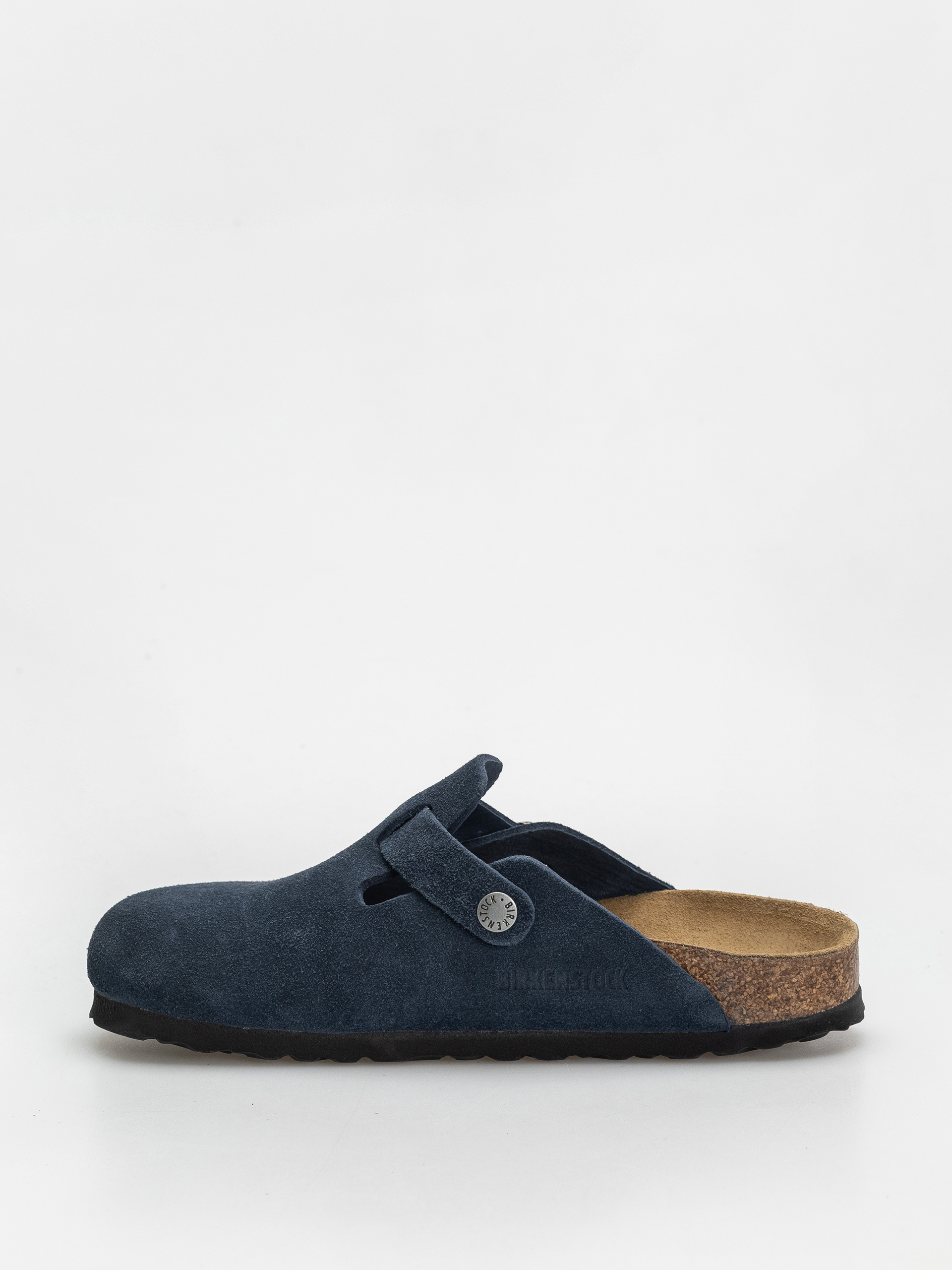 Шльопанці Birkenstock Boston Suede Leather Narrow Wmn (new navy)
