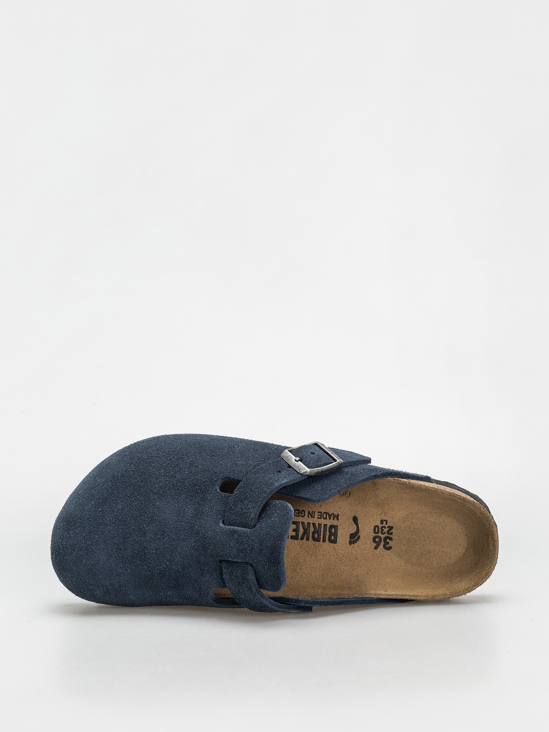 Шльопанці Birkenstock Boston Suede Leather Narrow Wmn (new navy)