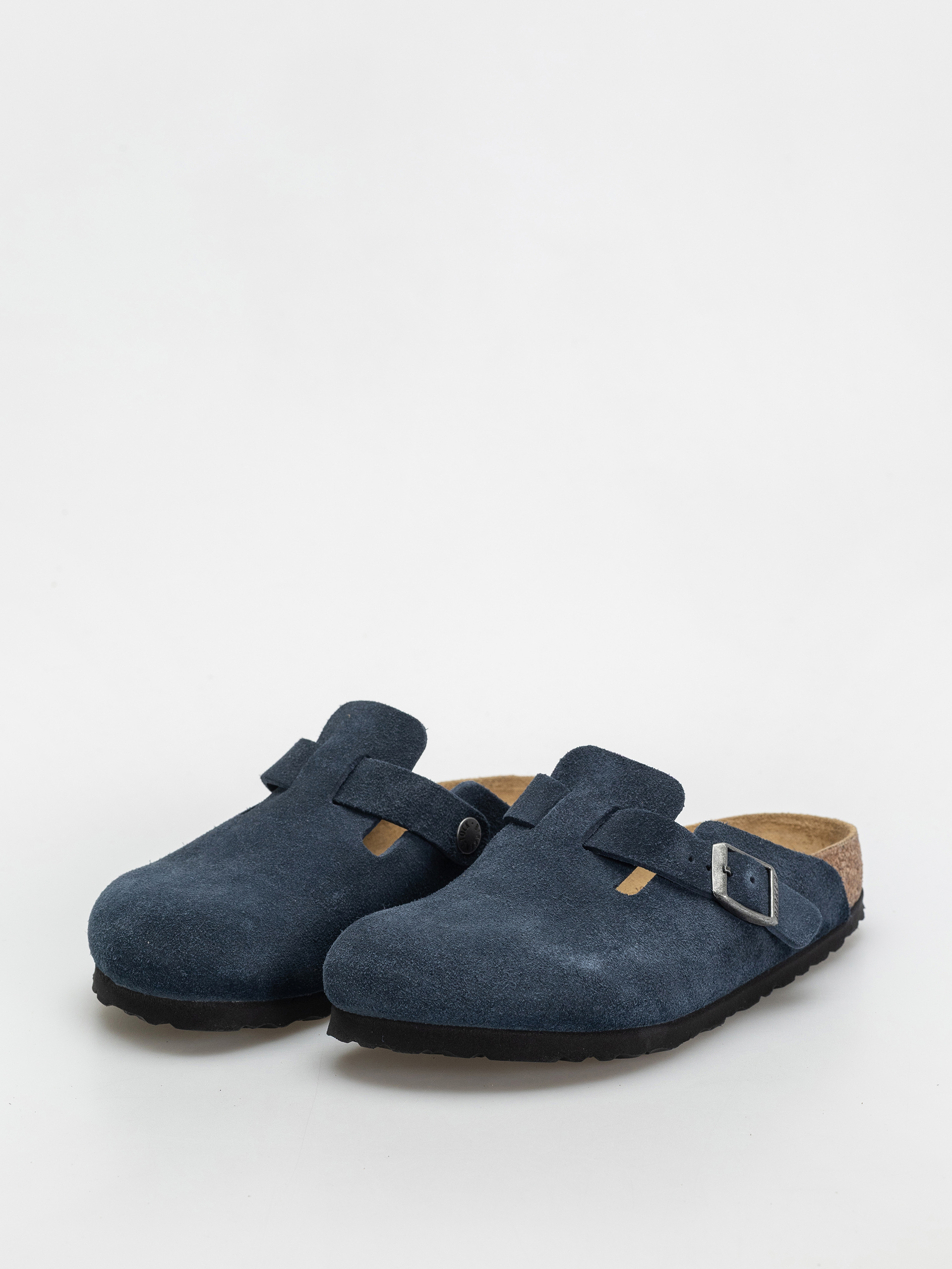 Шльопанці Birkenstock Boston Suede Leather Narrow Wmn (new navy)