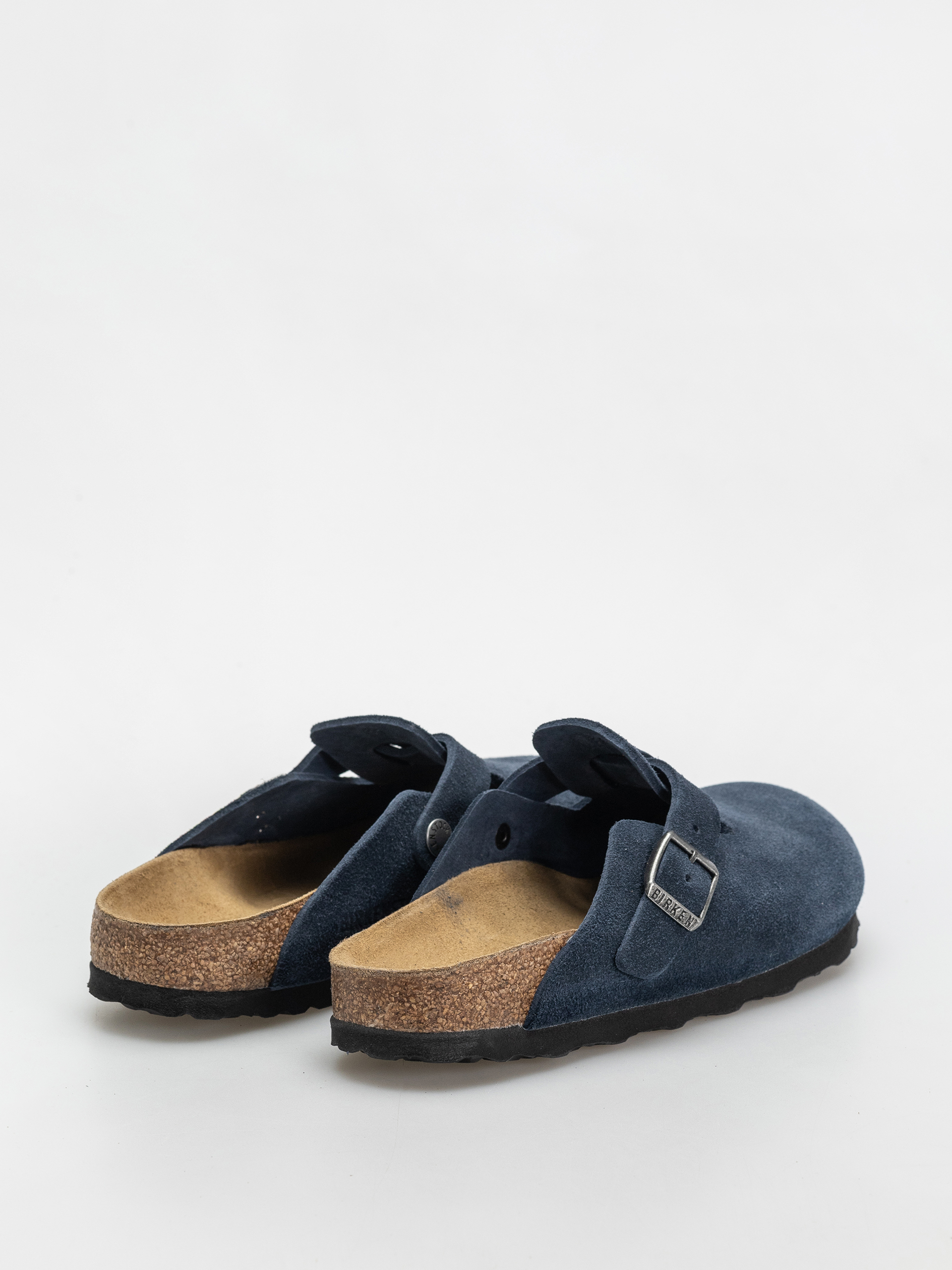 Шльопанці Birkenstock Boston Suede Leather Narrow Wmn (new navy)
