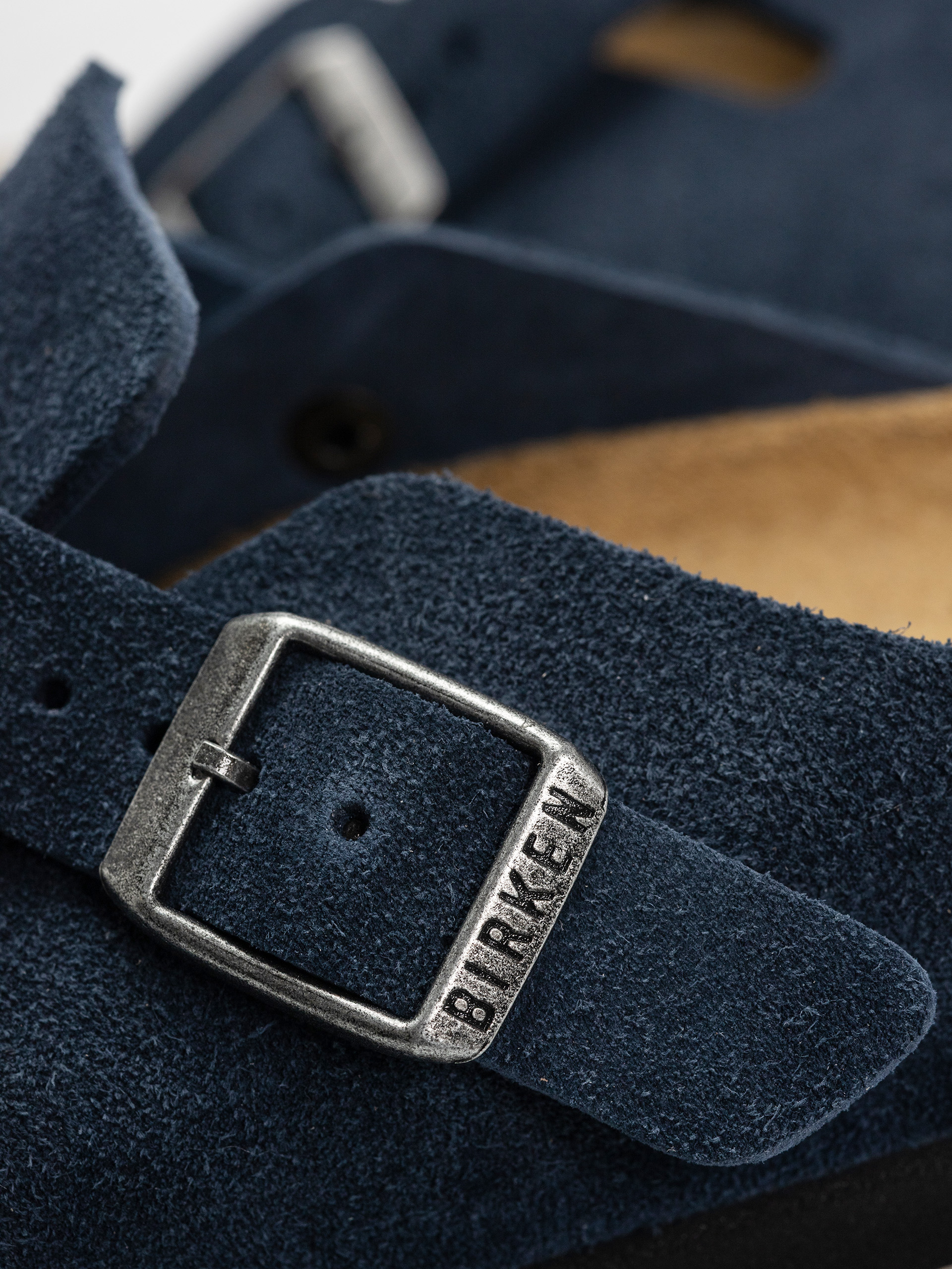 Шльопанці Birkenstock Boston Suede Leather Narrow Wmn (new navy)