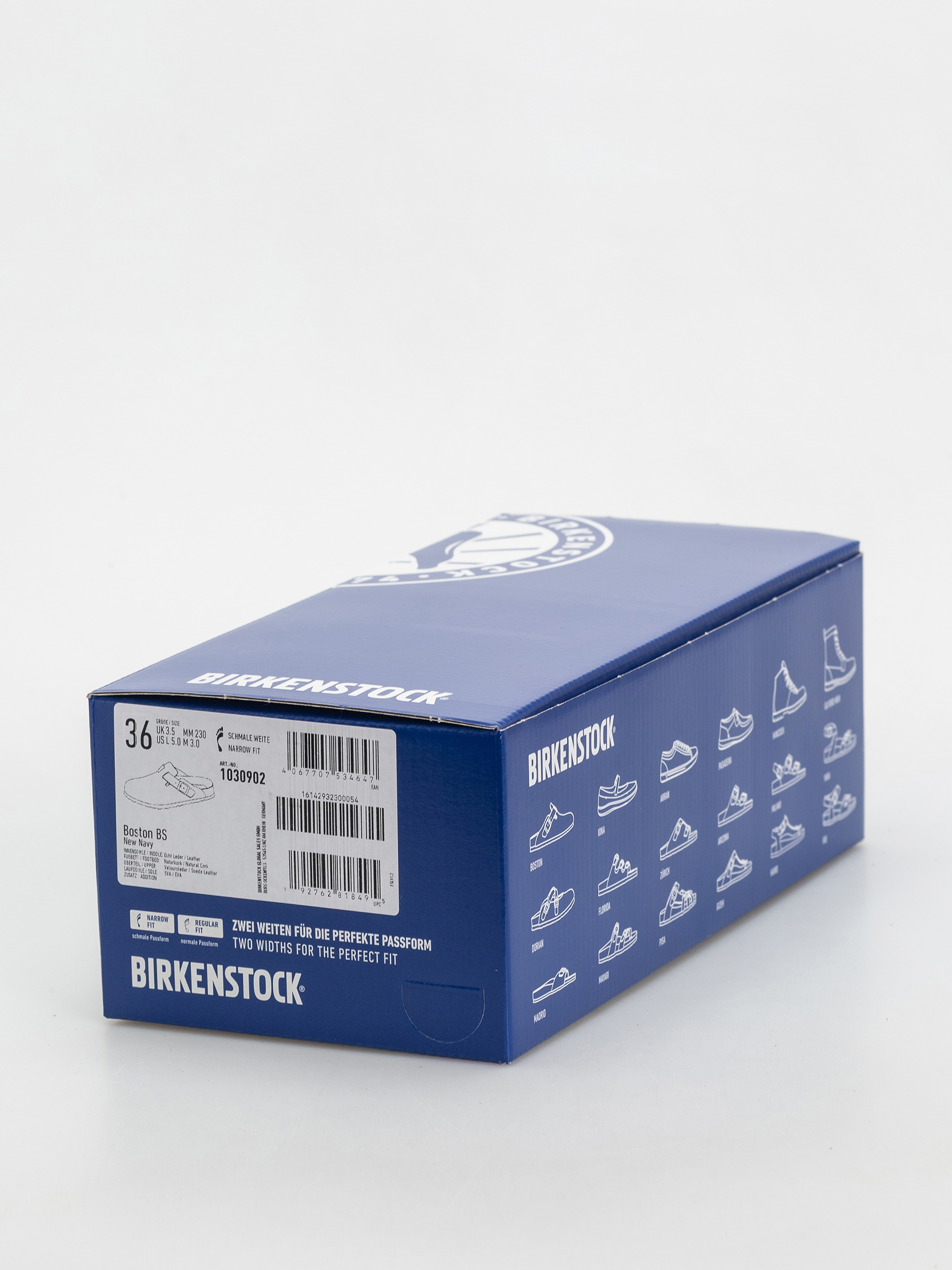 Шльопанці Birkenstock Boston Suede Leather Narrow Wmn (new navy)