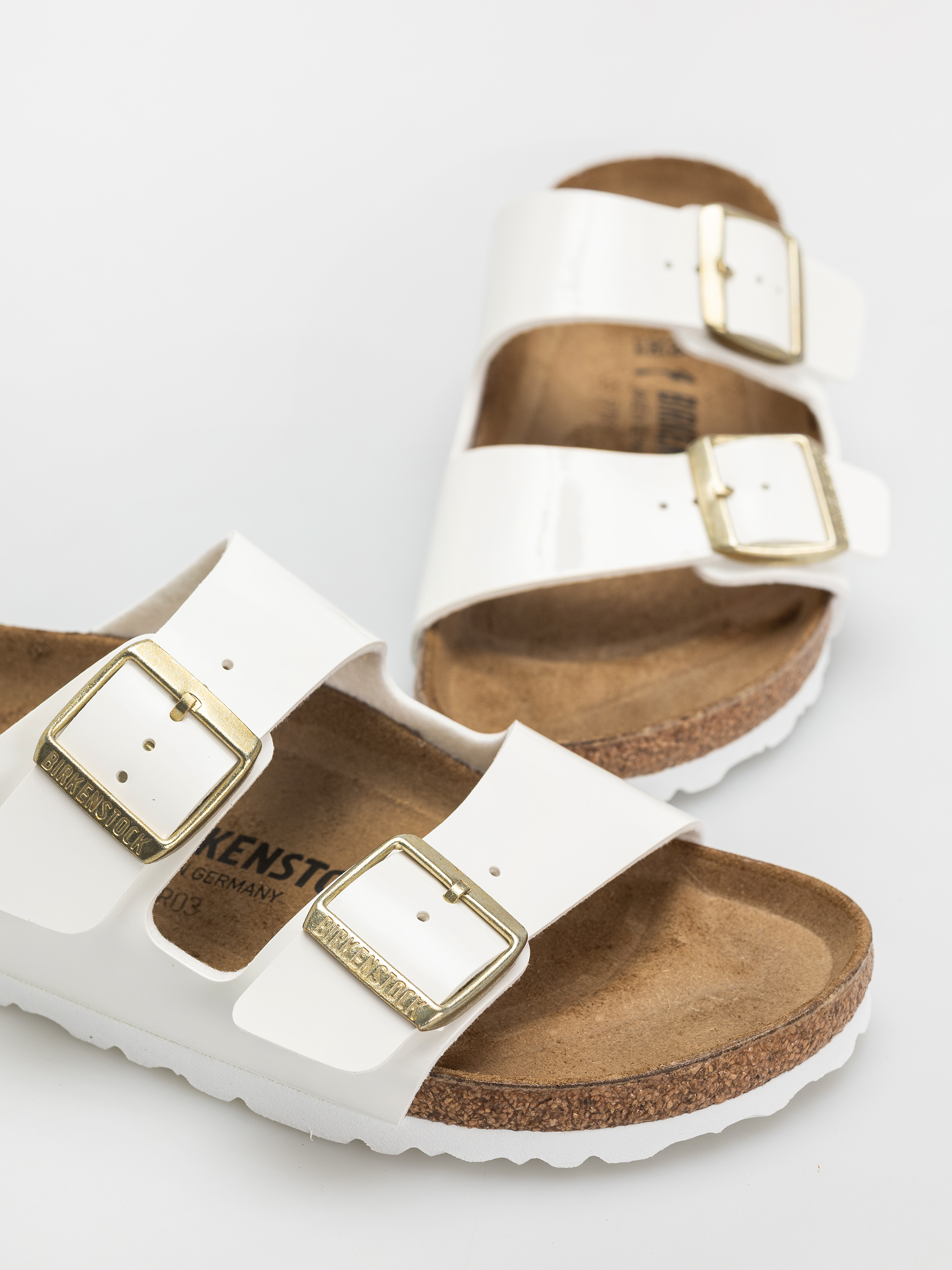 Шльопанці Birkenstock Arizona Narrow Wmn (patent white)