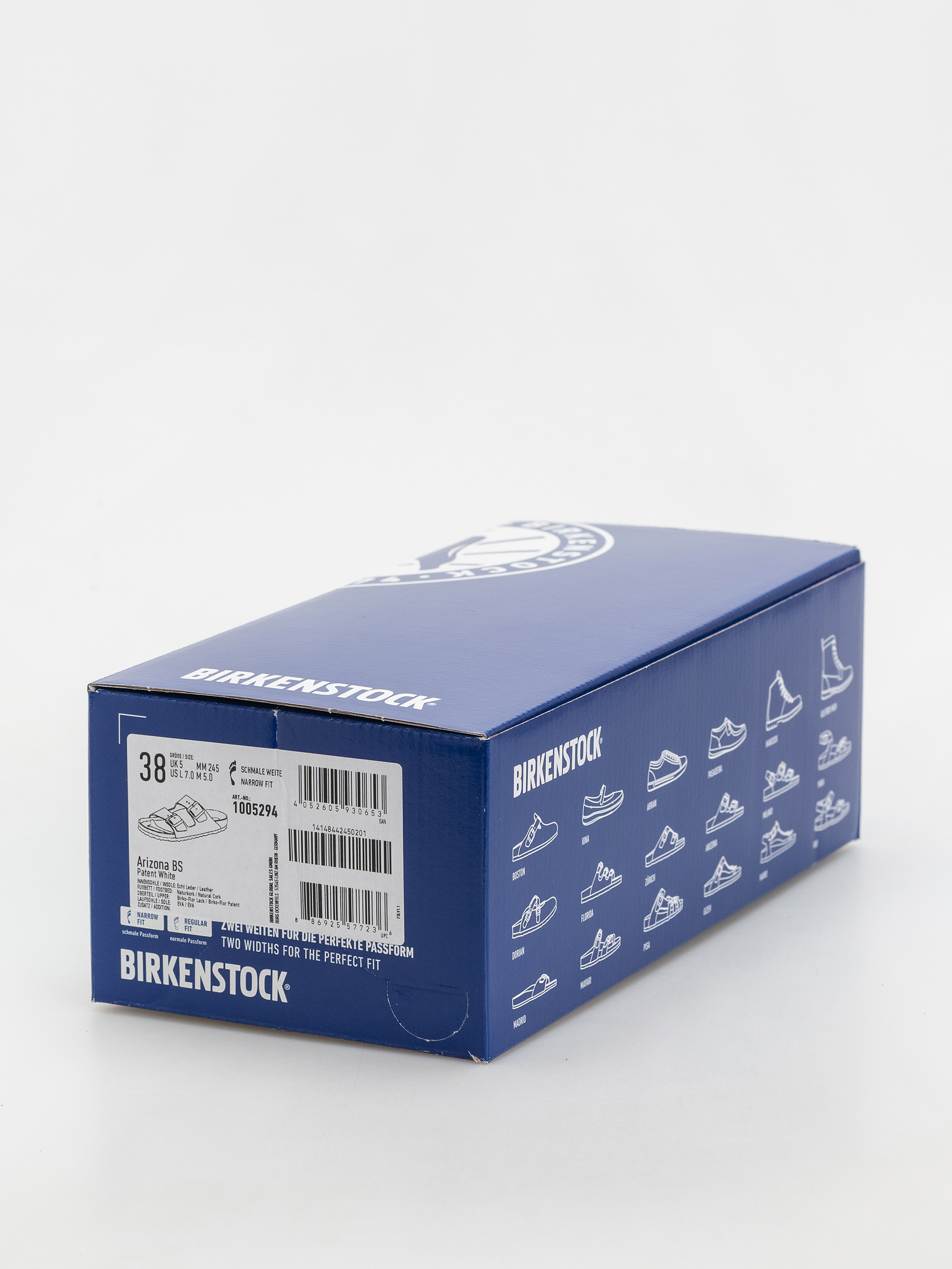 Шльопанці Birkenstock Arizona Narrow Wmn (patent white)