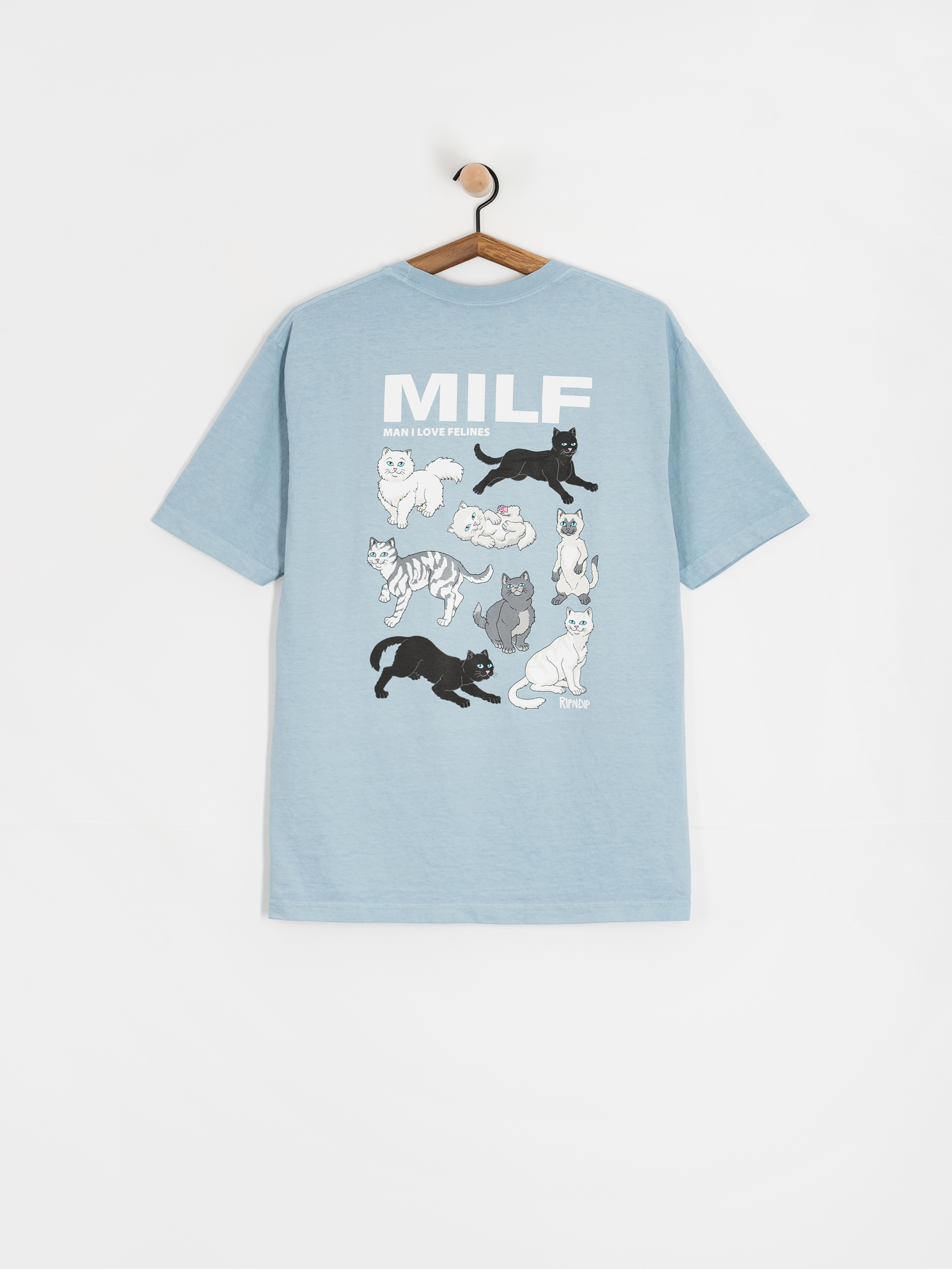 Футболка RipNDip Man I Love Felines (powder blue)