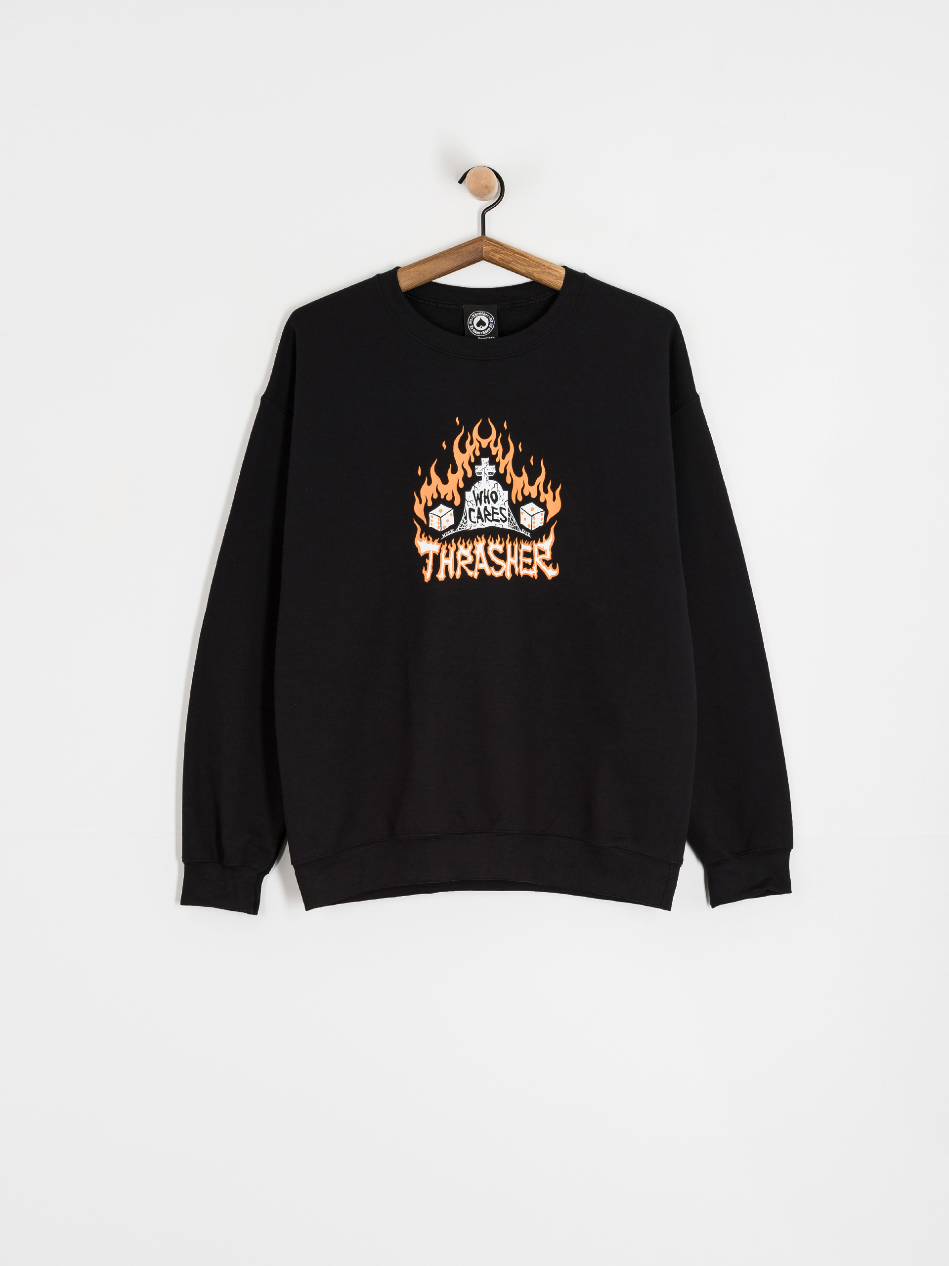 Світшот Thrasher Who Cares By Neckface (black)