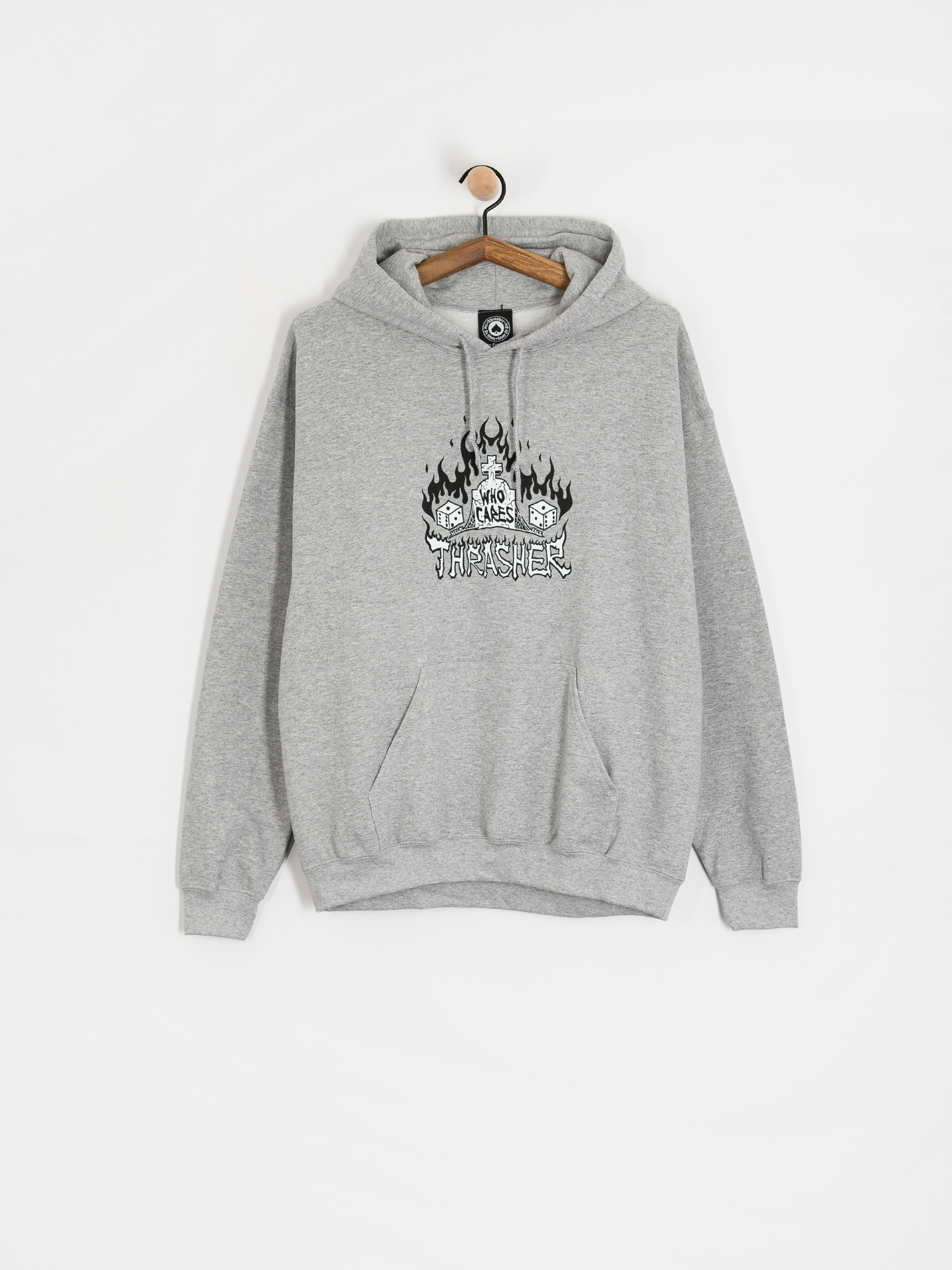 Худі Thrasher Who Cares By Neckface HD (grey)