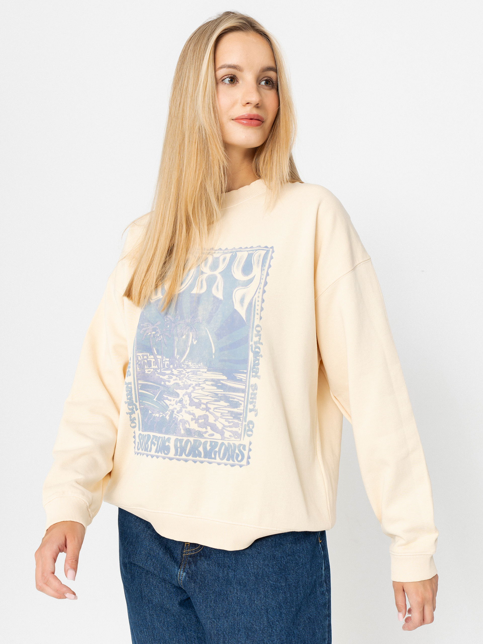 Світшот Roxy Lineup Oversized Crew Wmn (parchment)