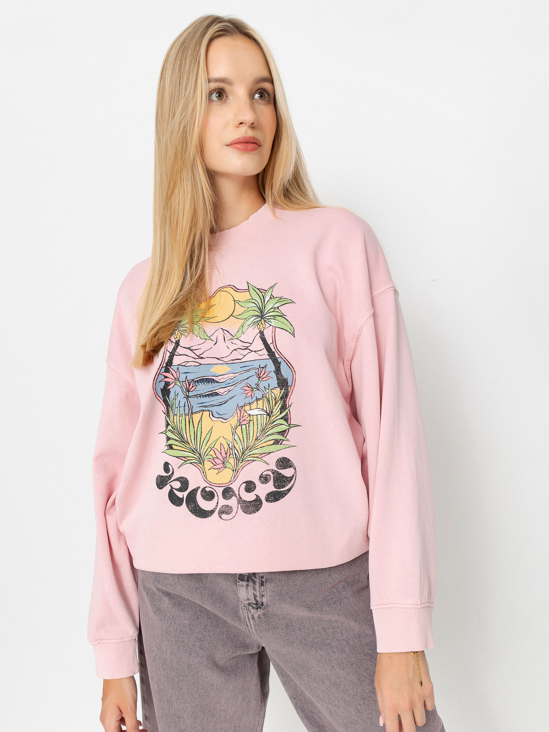 Світшот Roxy Lineup Terry Wmn (bleached mauve)