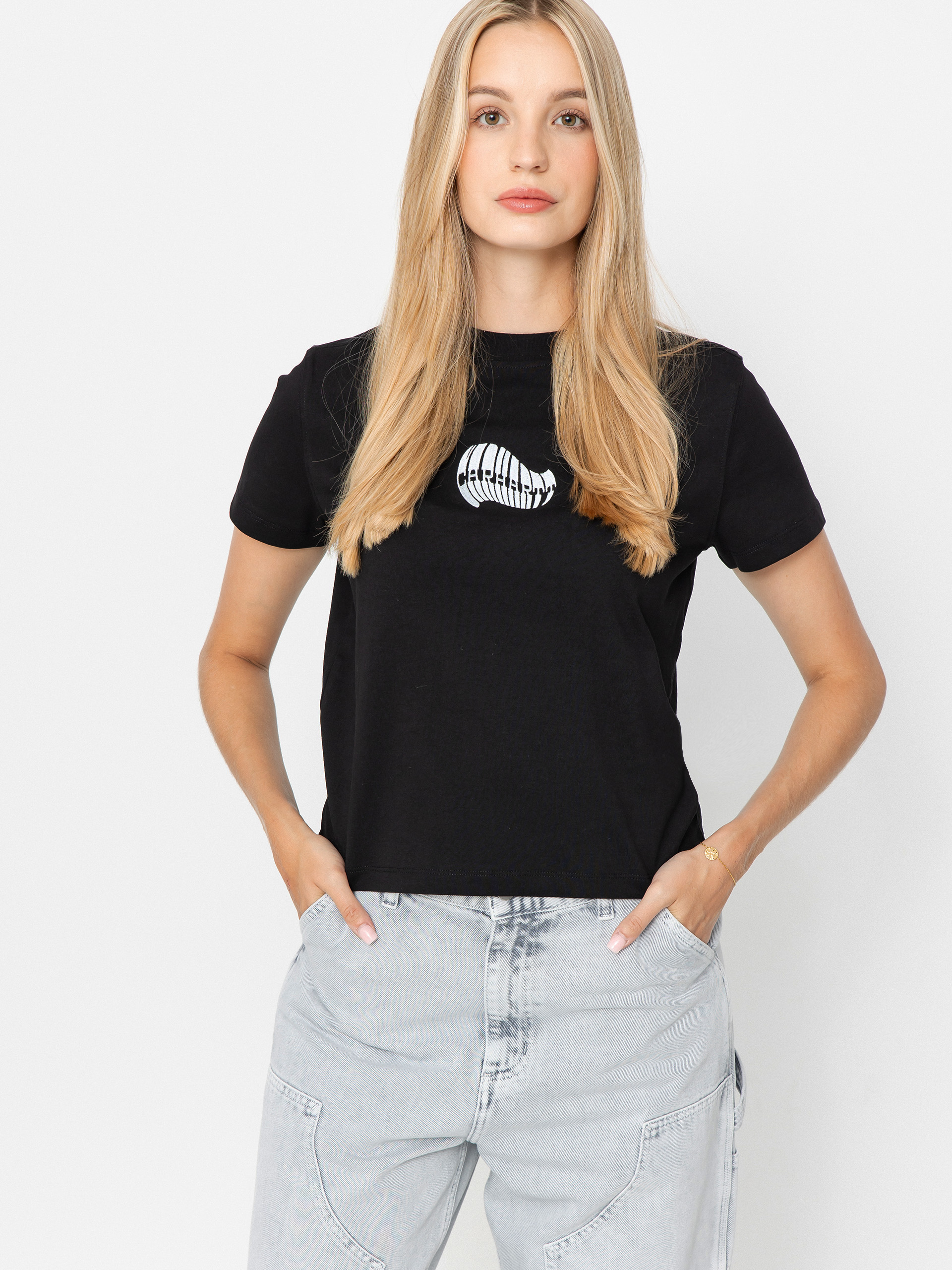 Футболка Carhartt WIP Psshh Wmn (black/blue fog)