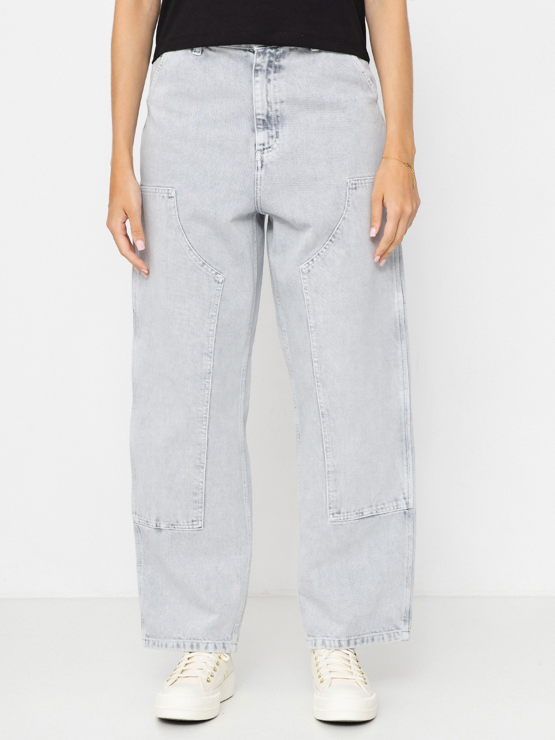 Штани Carhartt WIP Brandon Double Knee Wmn (black/chalk wash)