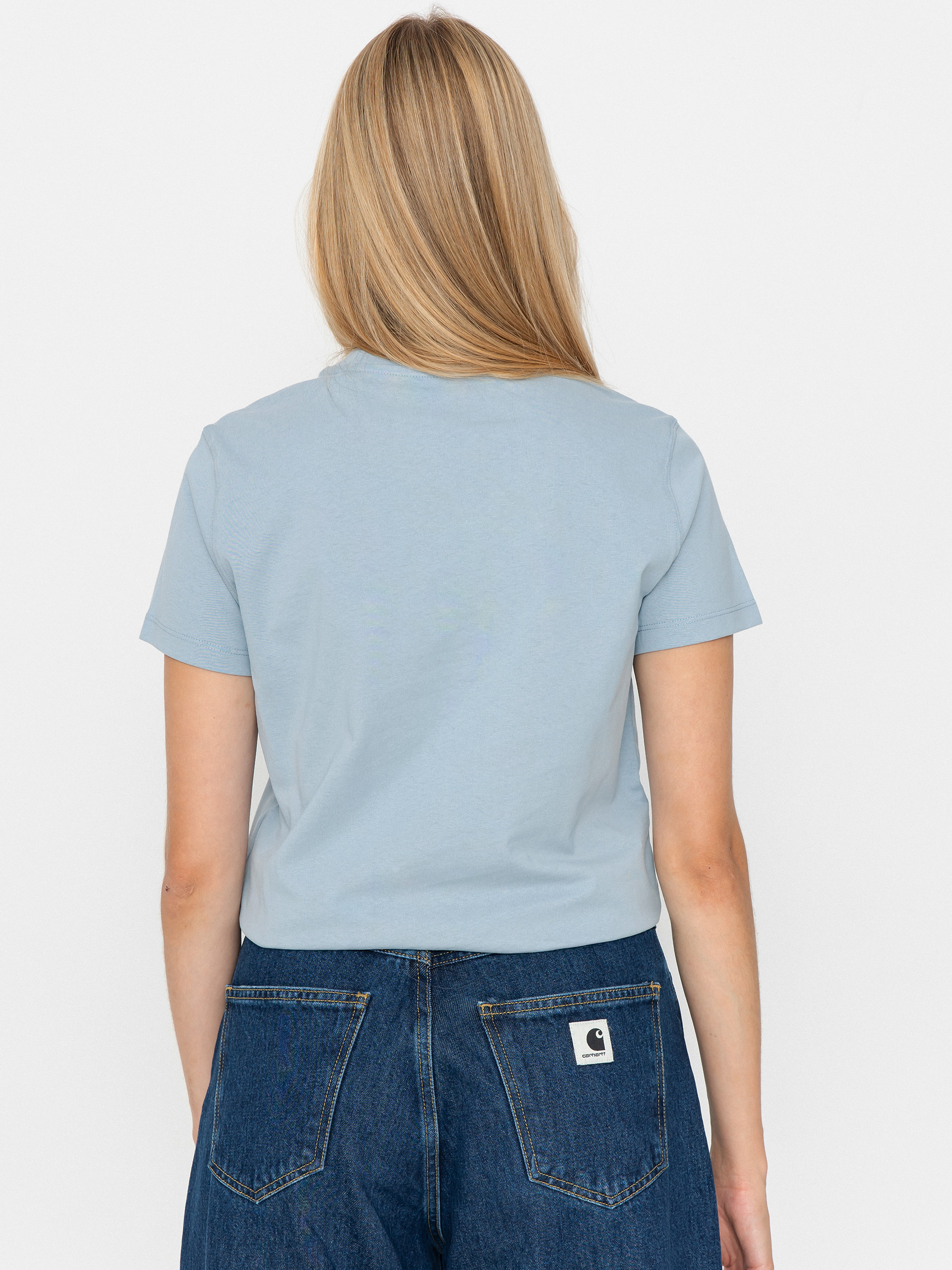 Футболка Carhartt WIP Psshh Wmn (blue fog/air pink)