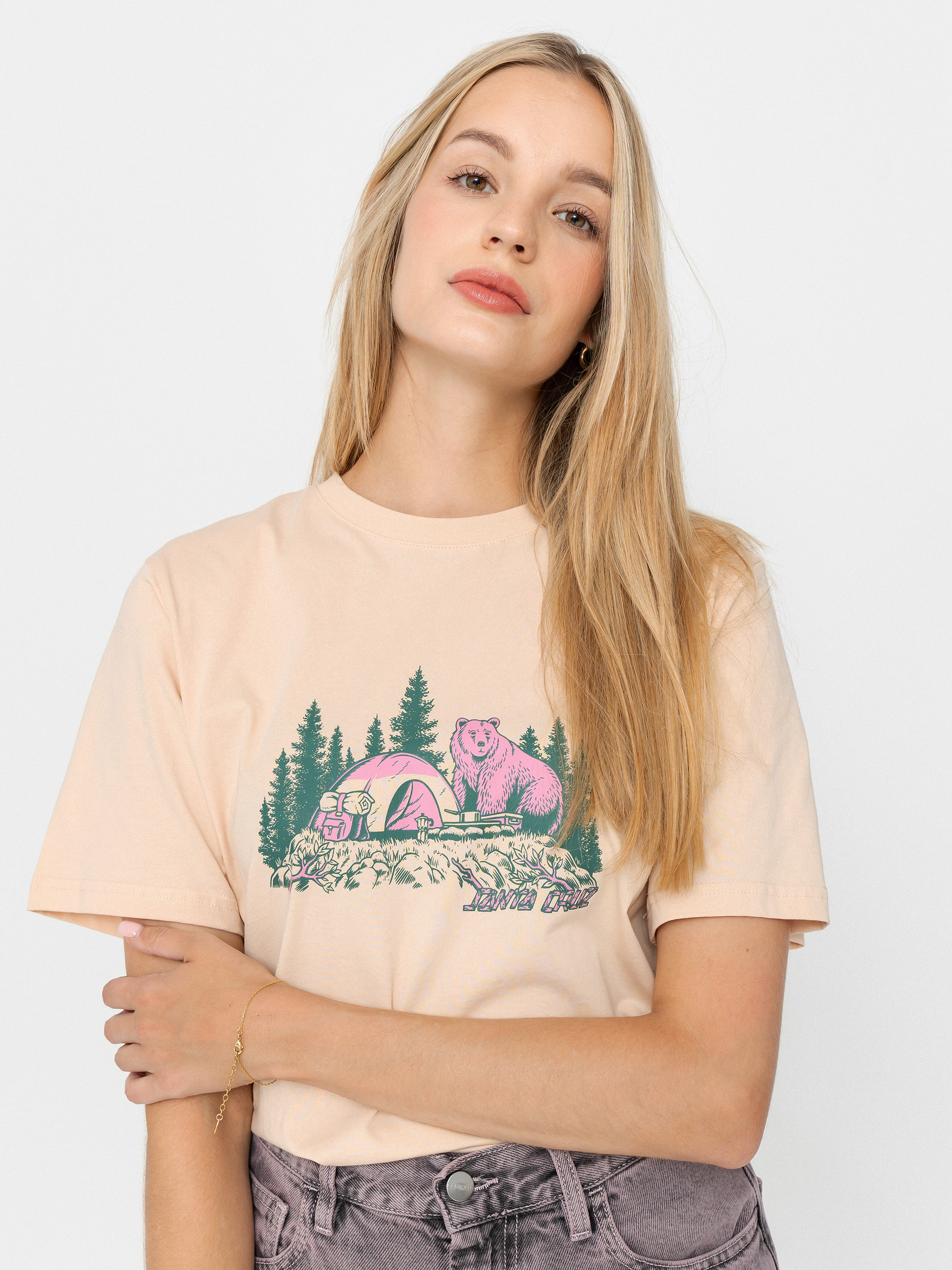 Футболка Santa Cruz Woodland Mini Strip Front Wmn (oat)