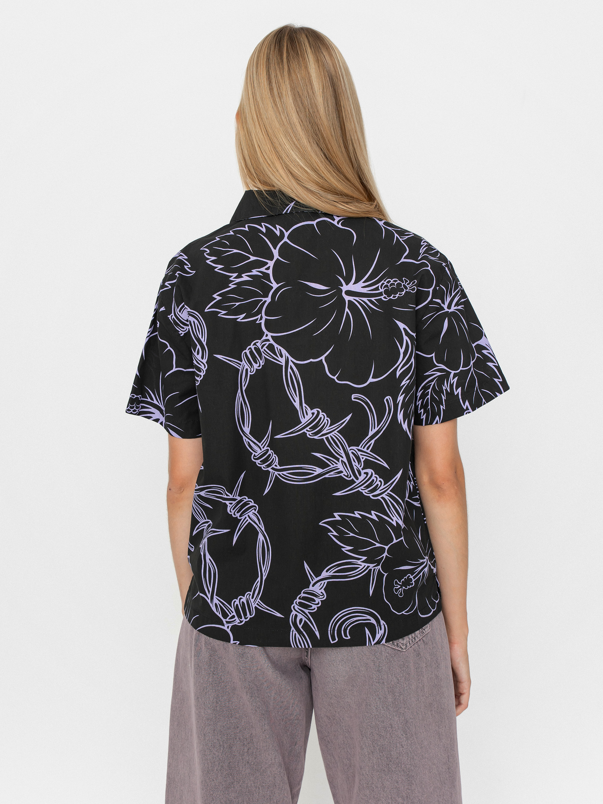 Сорочка Santa Cruz Mono Cabana Shirt Wmn (black/lavender)