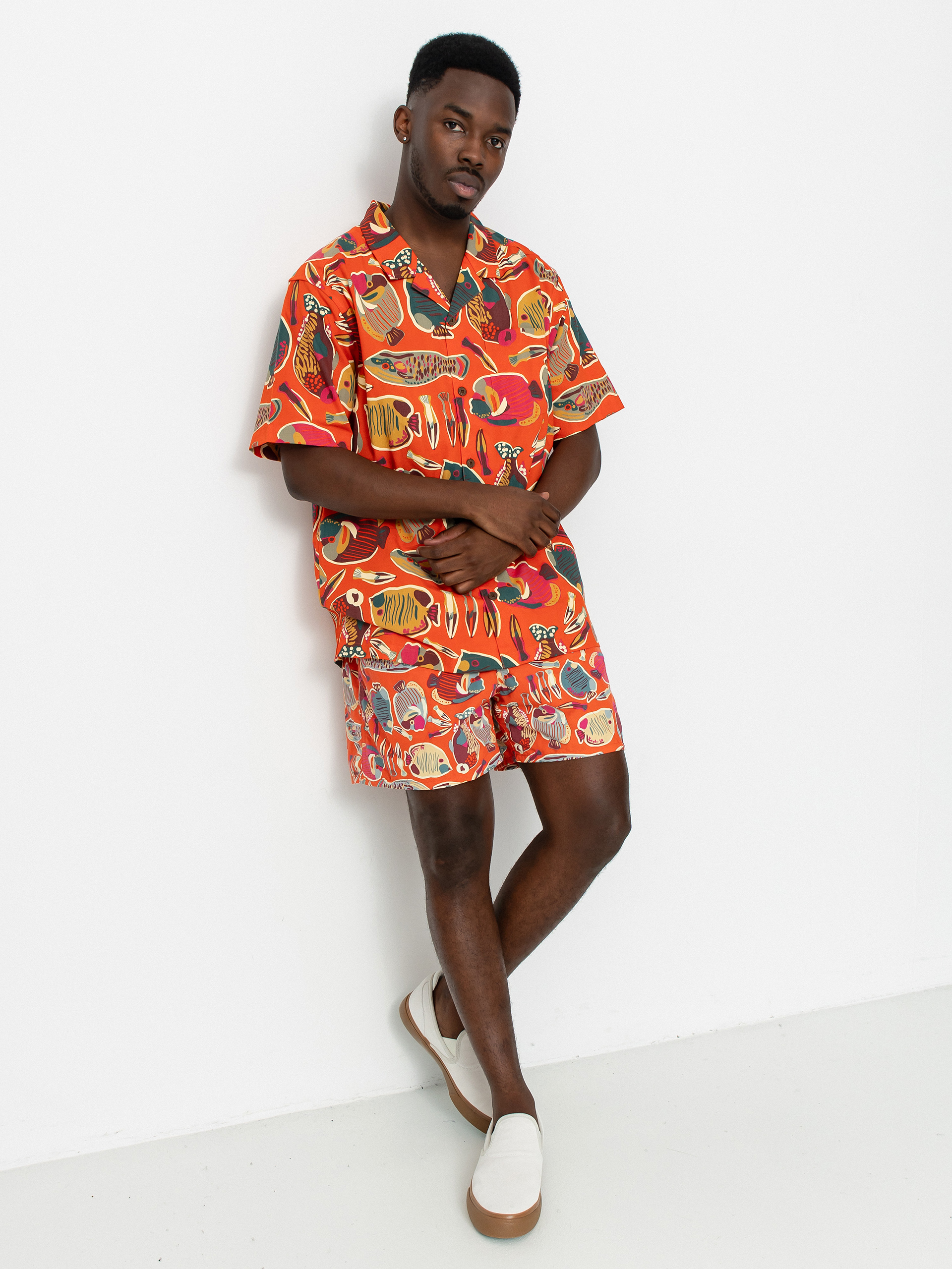 Сорочка Patagonia Tidal Threads Camp (wrasse/pollinator orange)