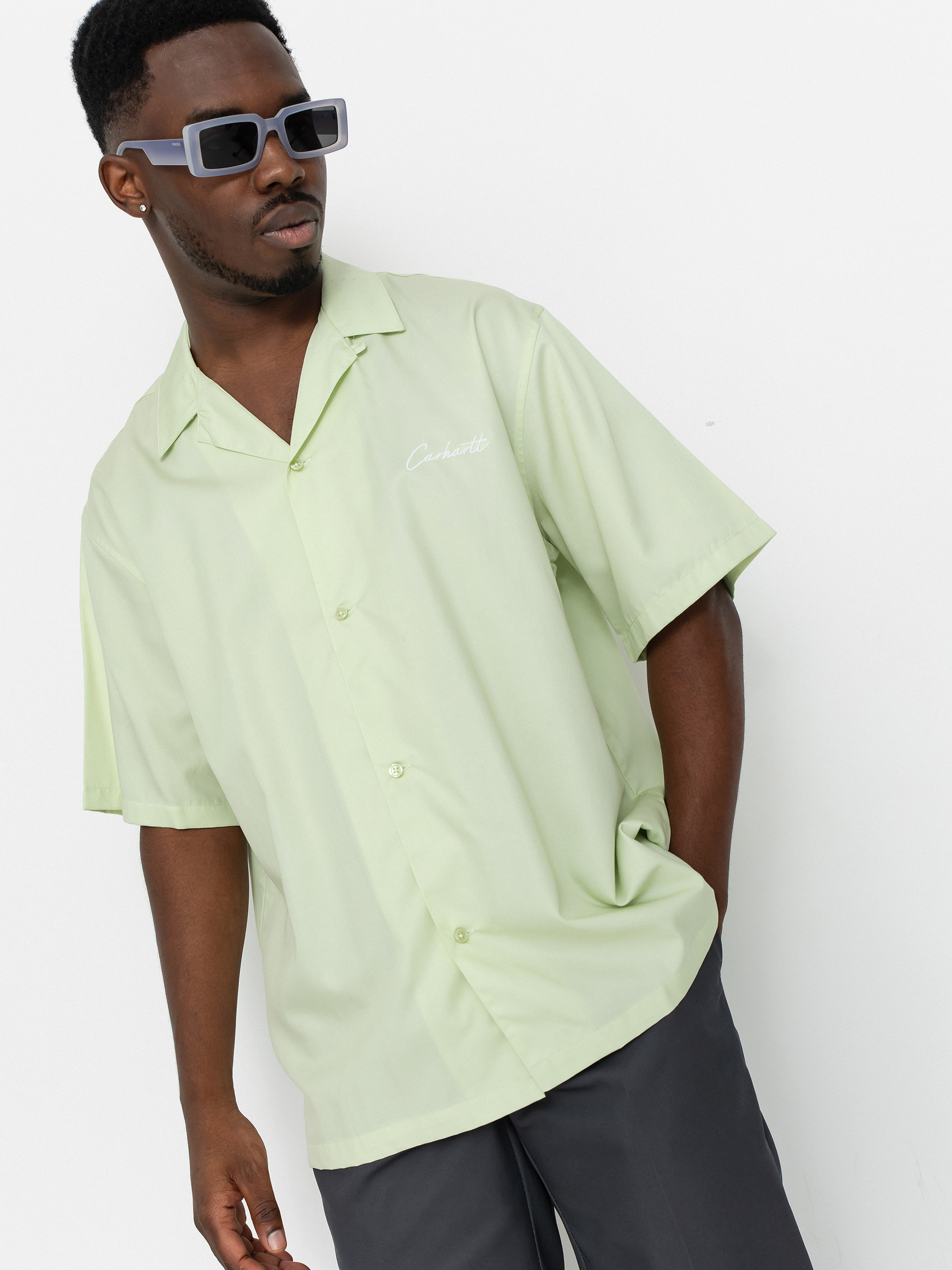 u0421u043eu0440u043eu0447u043au0430 Carhartt WIP Delray (air green/white)