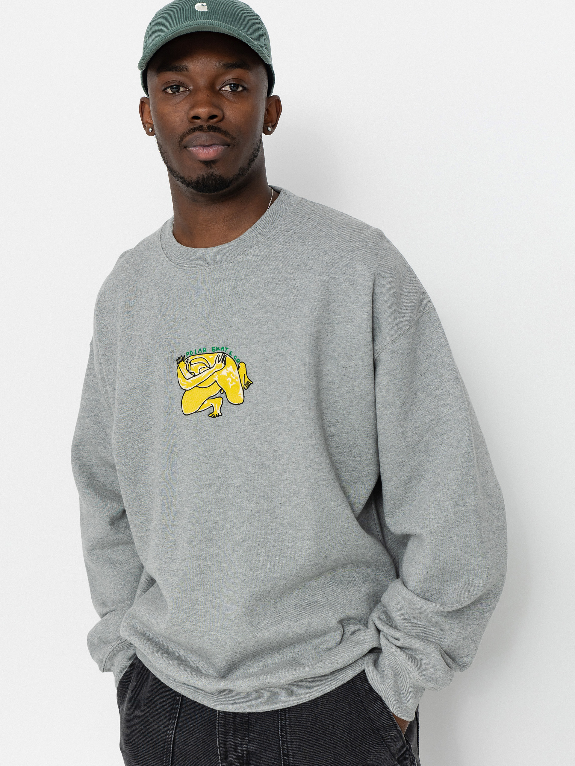 u0421u0432u0456u0442u0448u043eu0442 Polar Skate Dave Crewneck Shy Bow (heather grey)