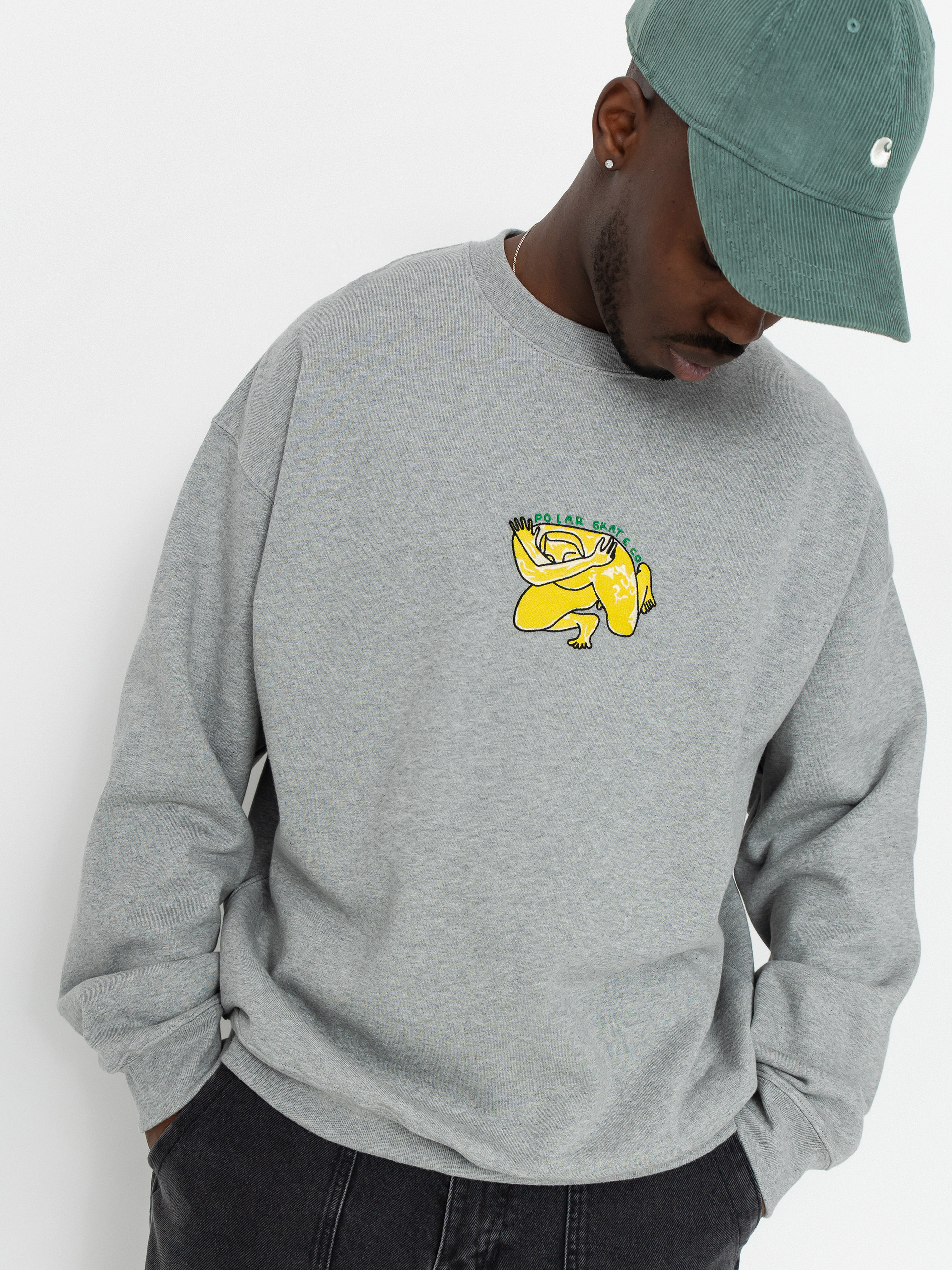 Світшот Polar Skate Dave Crewneck Shy Bow (heather grey)