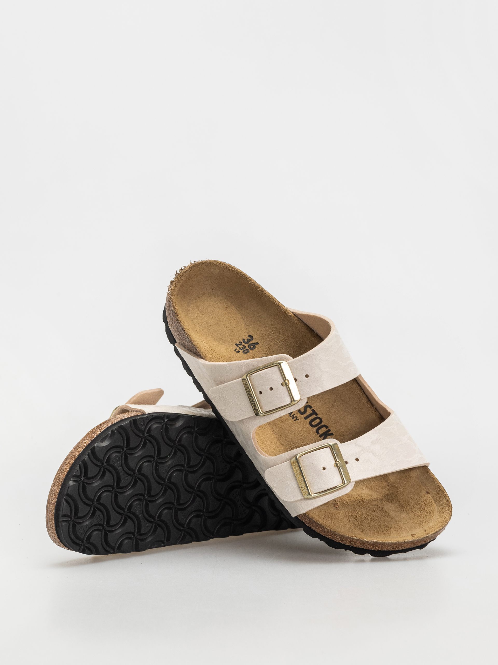 Шльопанці Birkenstock Arizona Synthetics Narrow Wmn (leo eggshell)