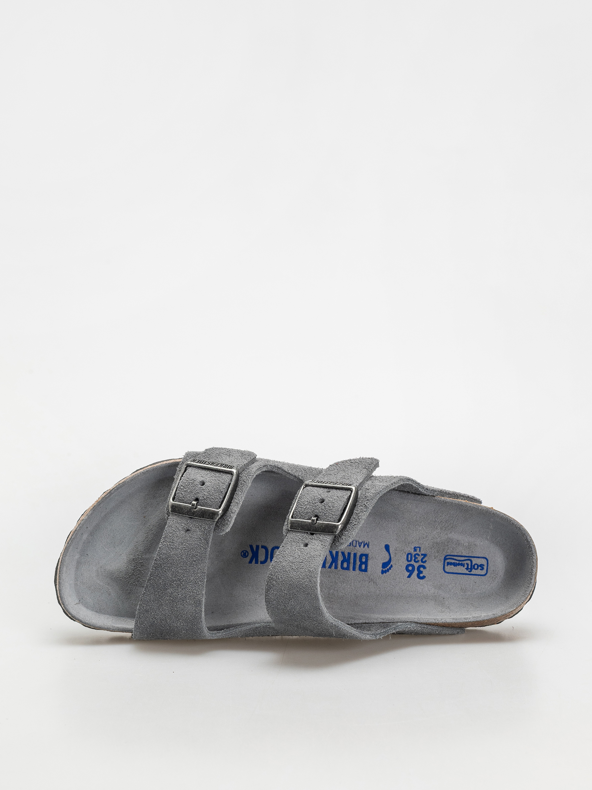 Шльопанці Birkenstock Arizona Suede Leather Narrow Wmn (basalt gray)