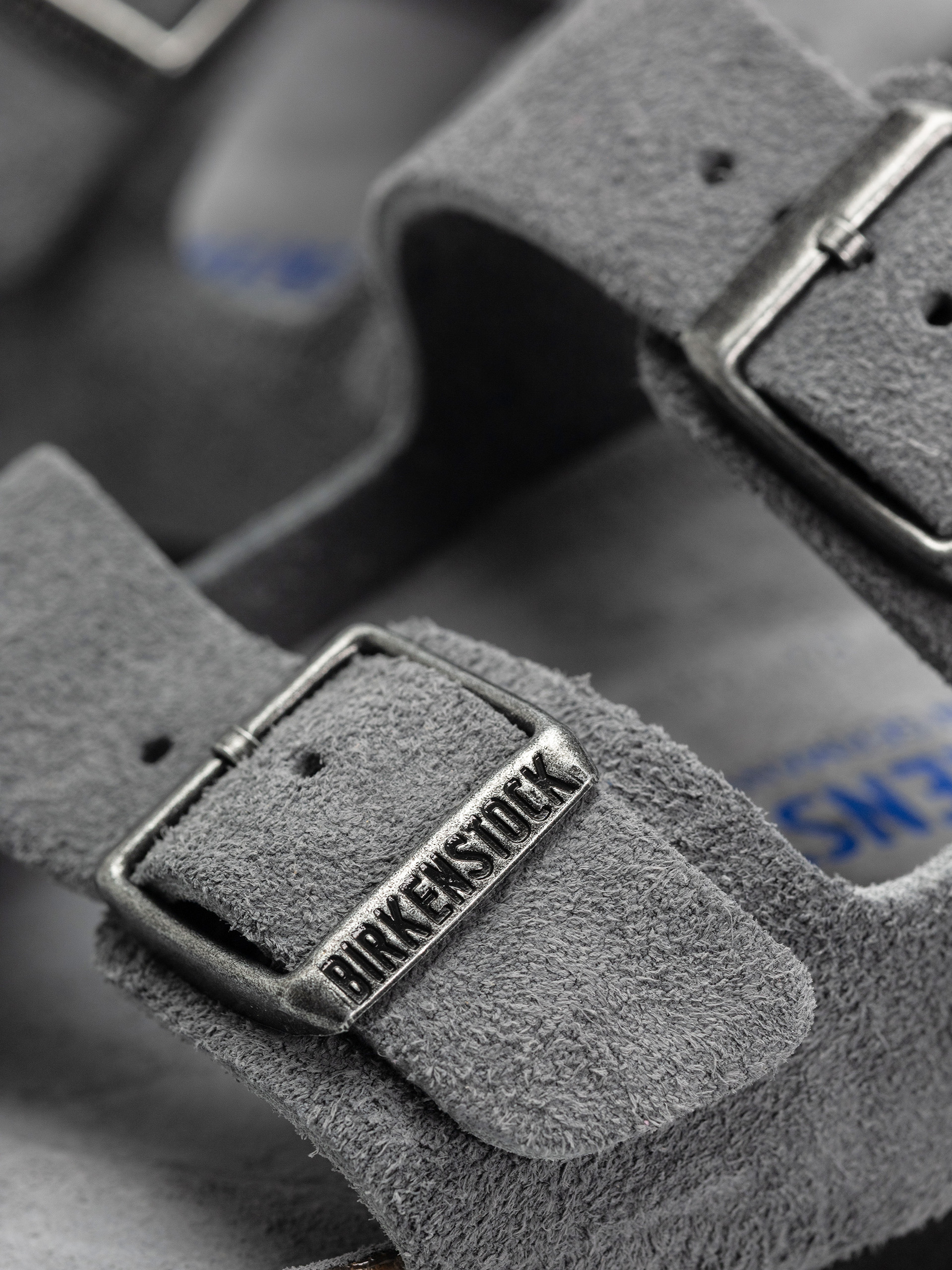 Шльопанці Birkenstock Arizona Suede Leather Narrow Wmn (basalt gray)