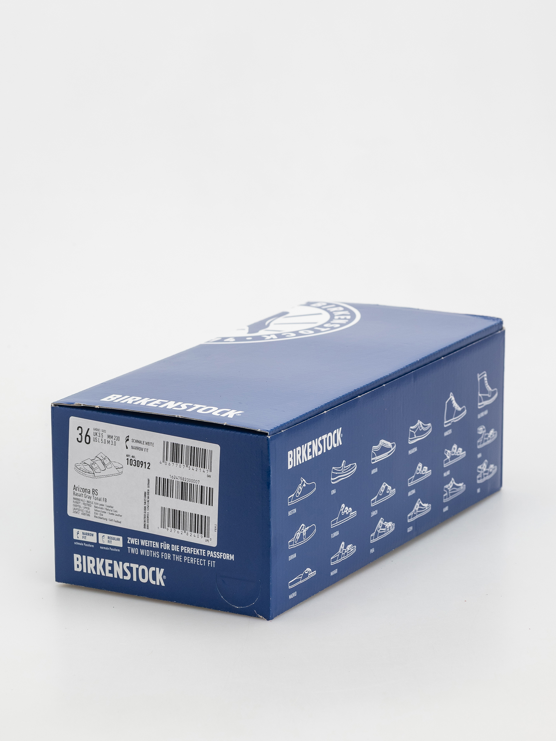 Шльопанці Birkenstock Arizona Suede Leather Narrow Wmn (basalt gray)