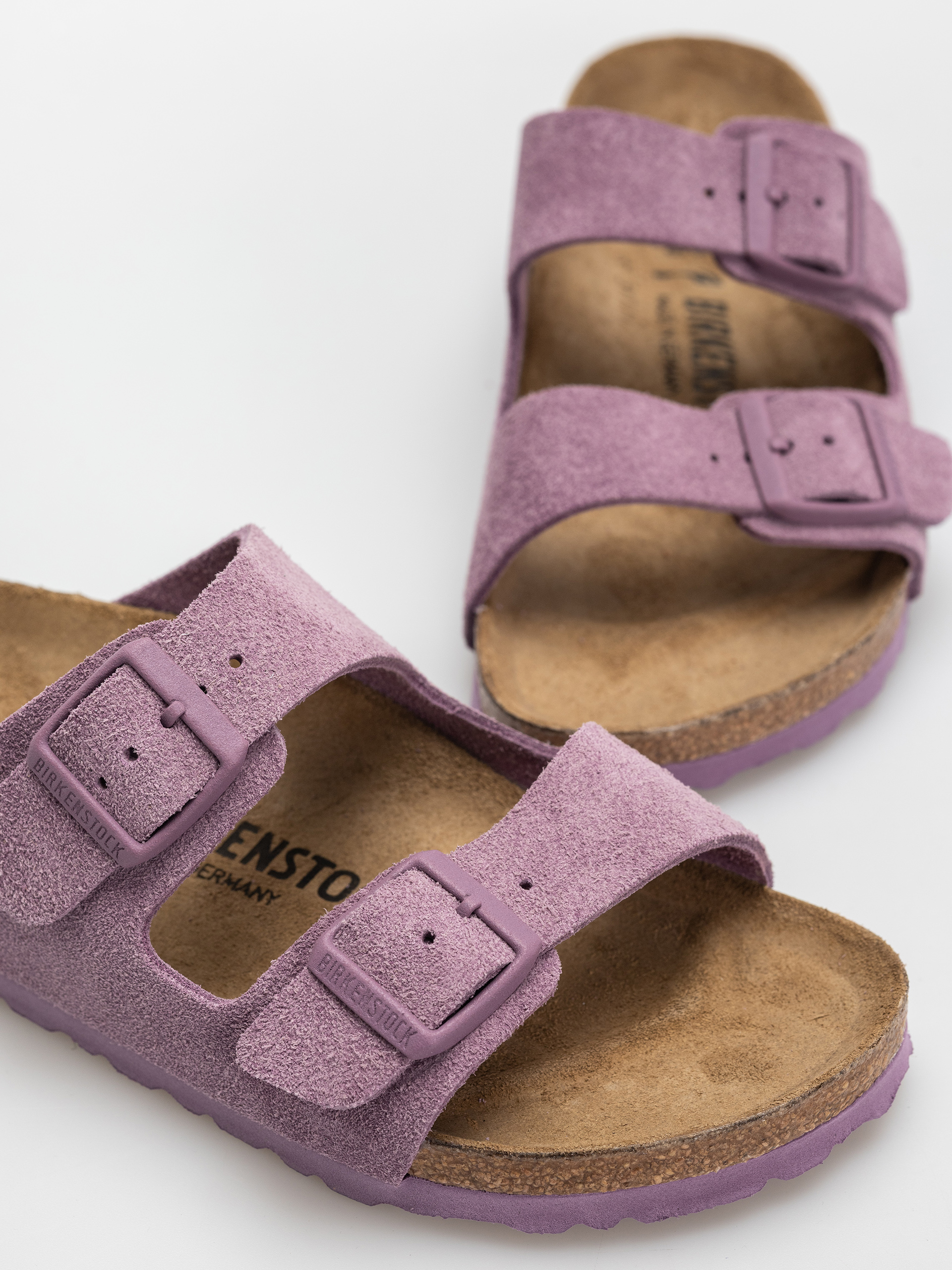Шльопанці Birkenstock Arizona Suede Leather Narrow Wmn (mauve)