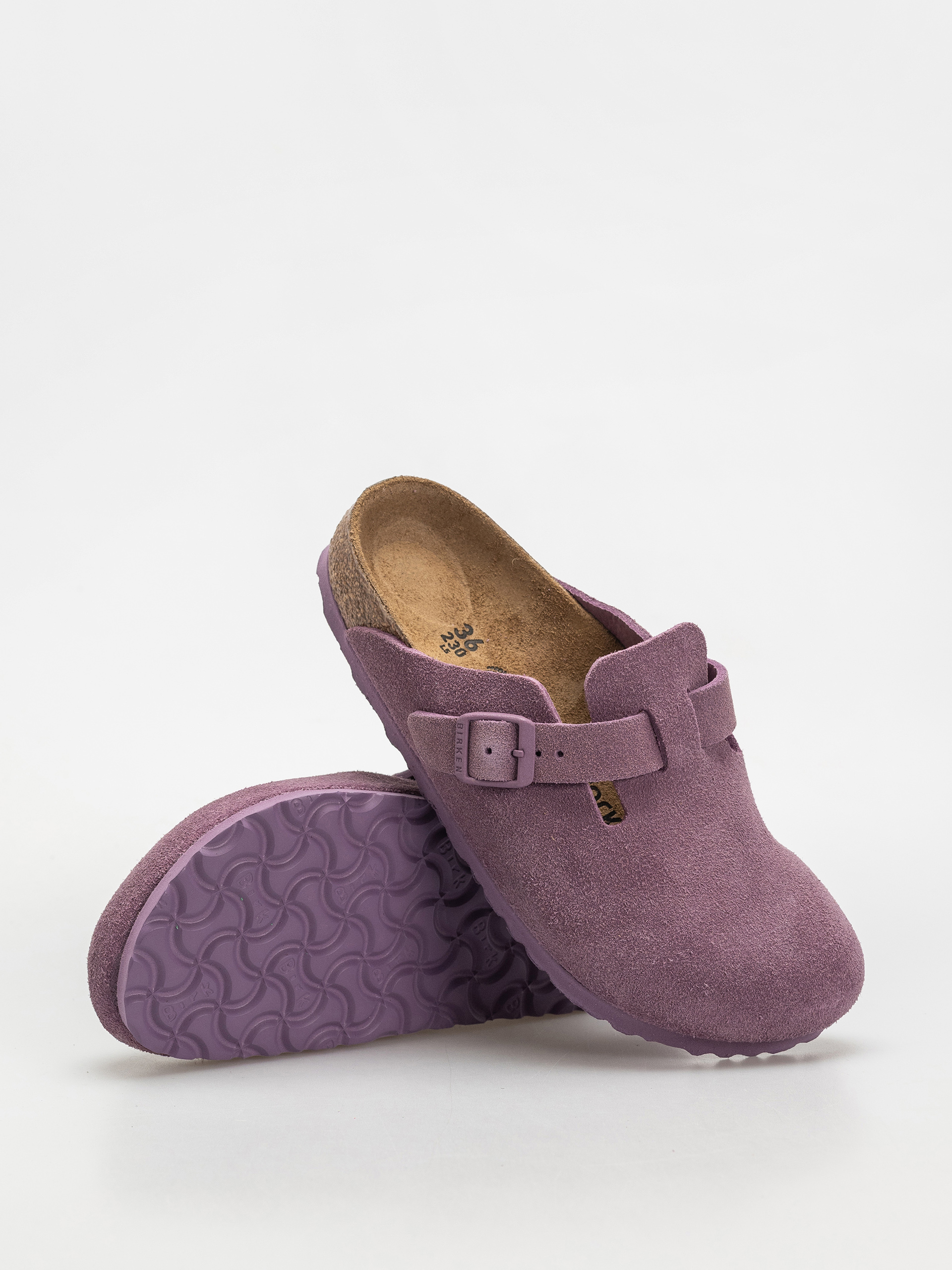 Шльопанці Birkenstock Boston Suede Leather Narrow Wmn (mauve)