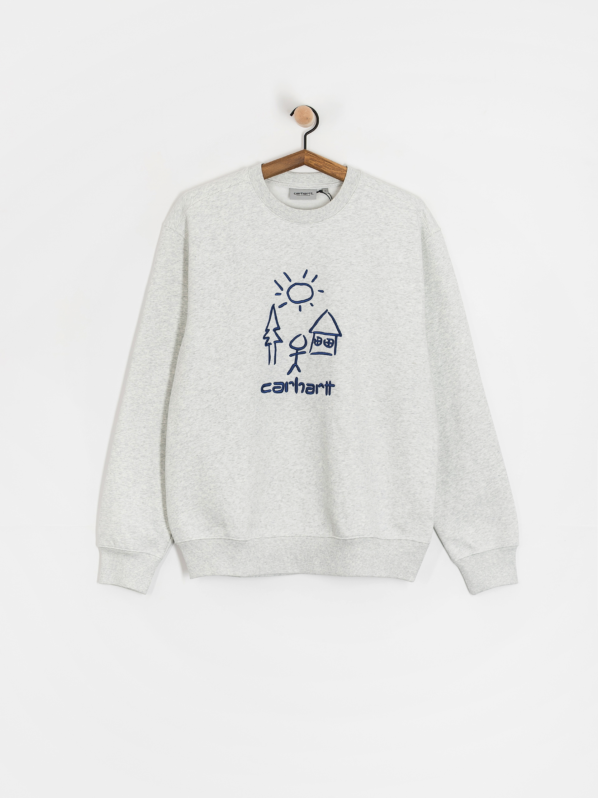 Світшот Carhartt WIP Masterpiece (ash heather/wolfsbane)