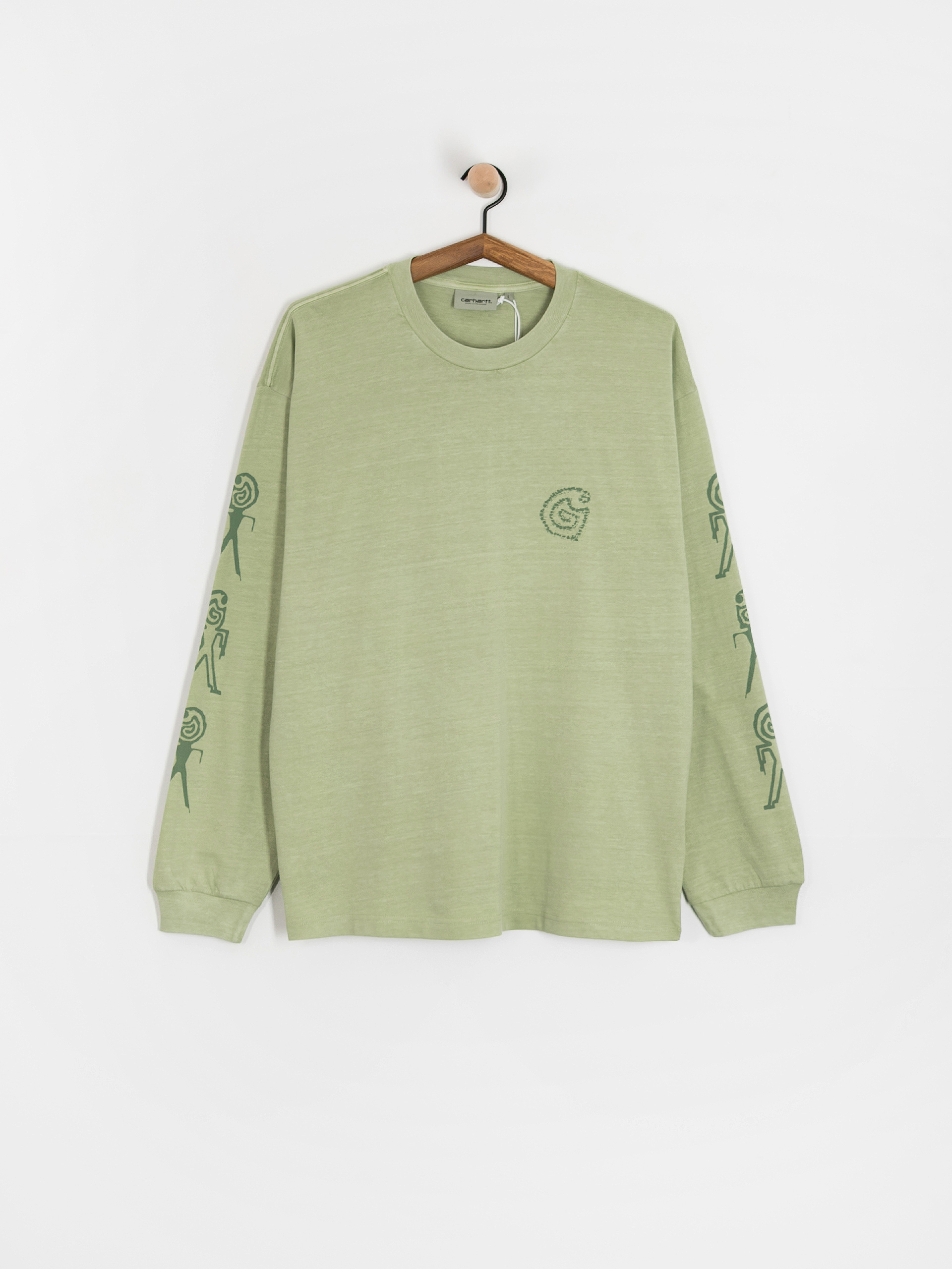 Лонгслів Carhartt WIP Terrestrial (pale olive/dollar green/pigment garment dyed)