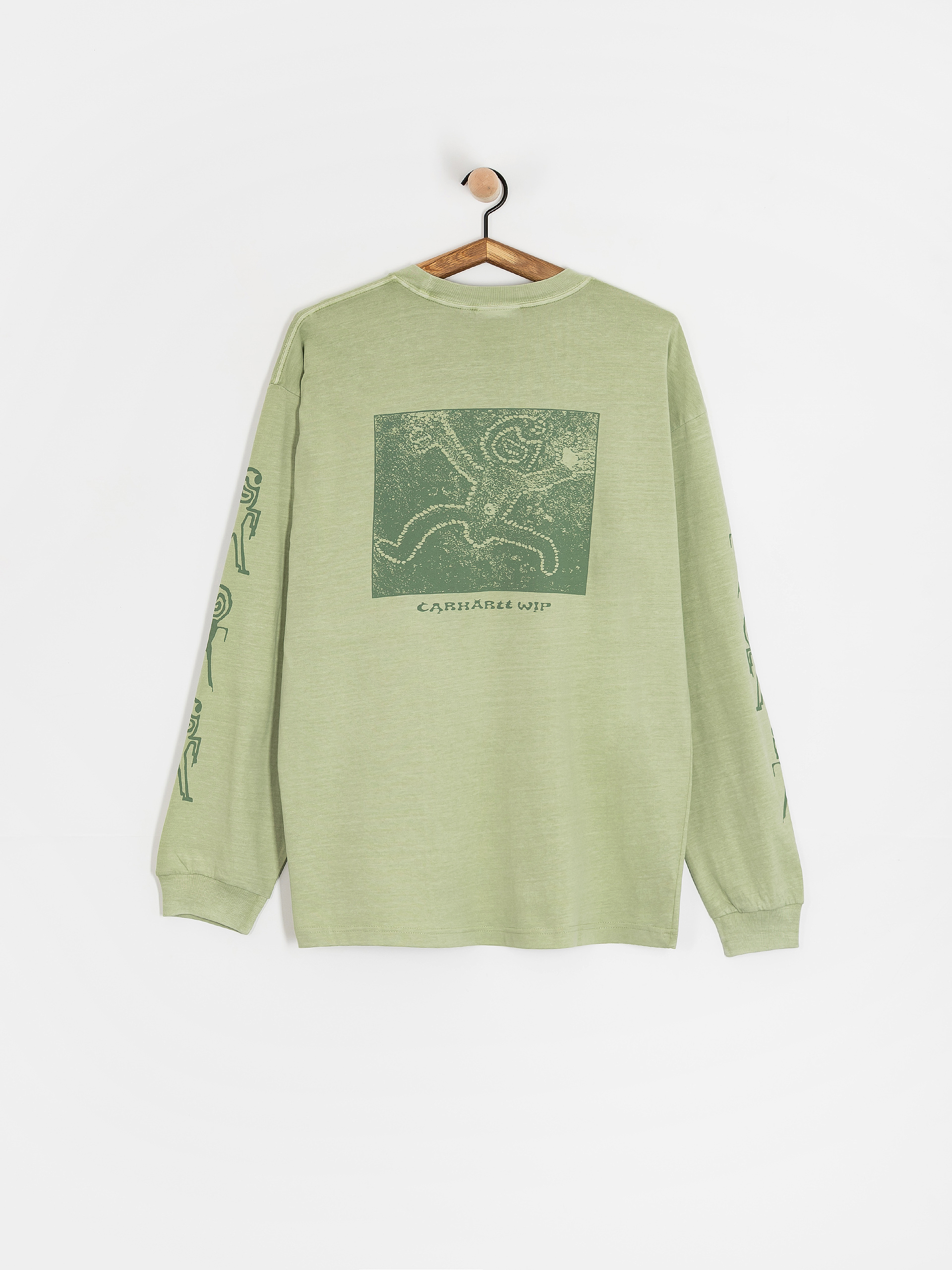 Лонгслів Carhartt WIP Terrestrial (pale olive/dollar green/pigment garment dyed)